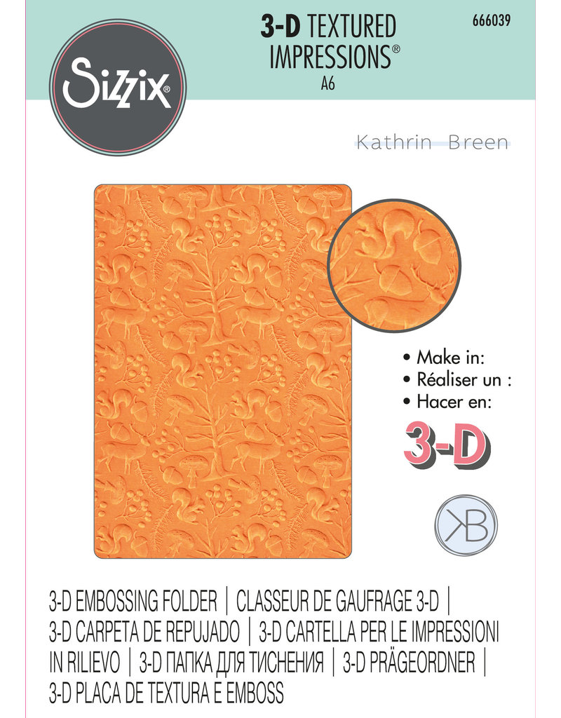 sizzix Sizzix® 3-D Textured Impressions® Embossing Folder - Winter Woodland by Kath Breen