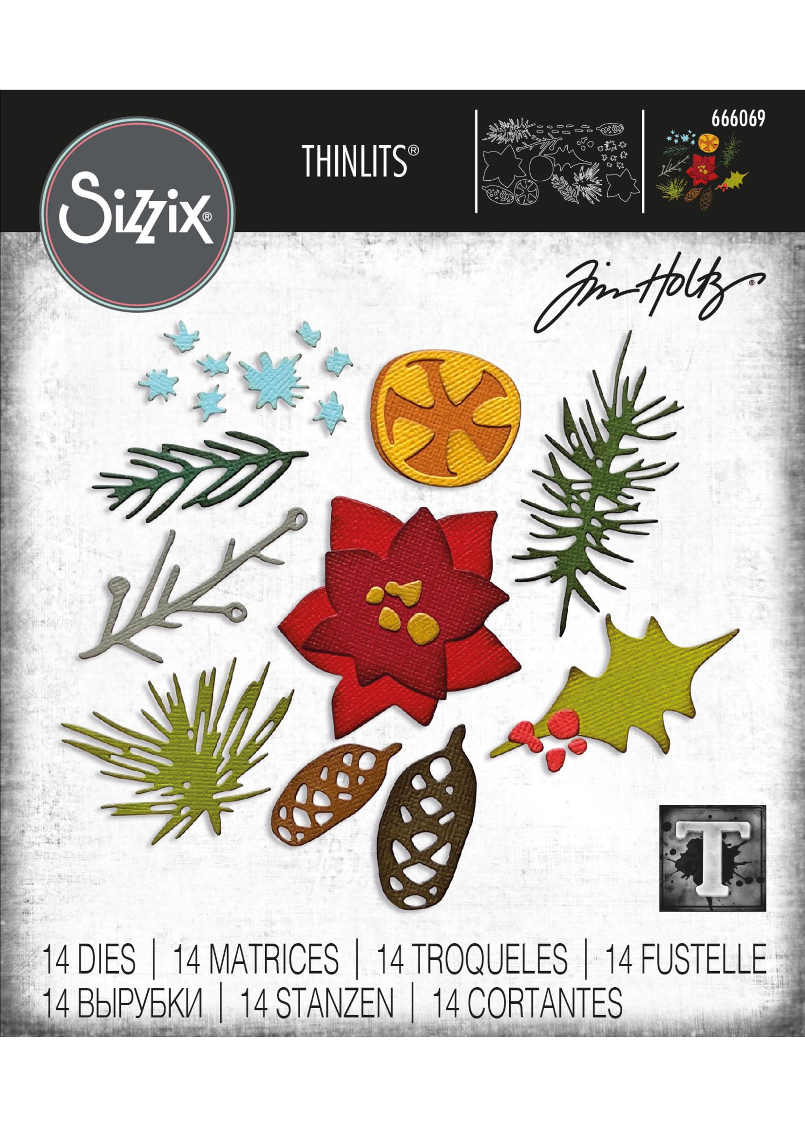 Sizzix Sizzix® Thinlits® Die Set 14PK - Modern Festive by Tim Holtz®
