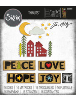 Sizzix Sizzix® Thinlits® Die Set 16PK - Christmas Cutouts by Tim Holtz®