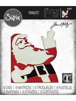 Sizzix Sizzix® Thinlits® Die Set 6PK - Retro Santa by Tim Holtz®