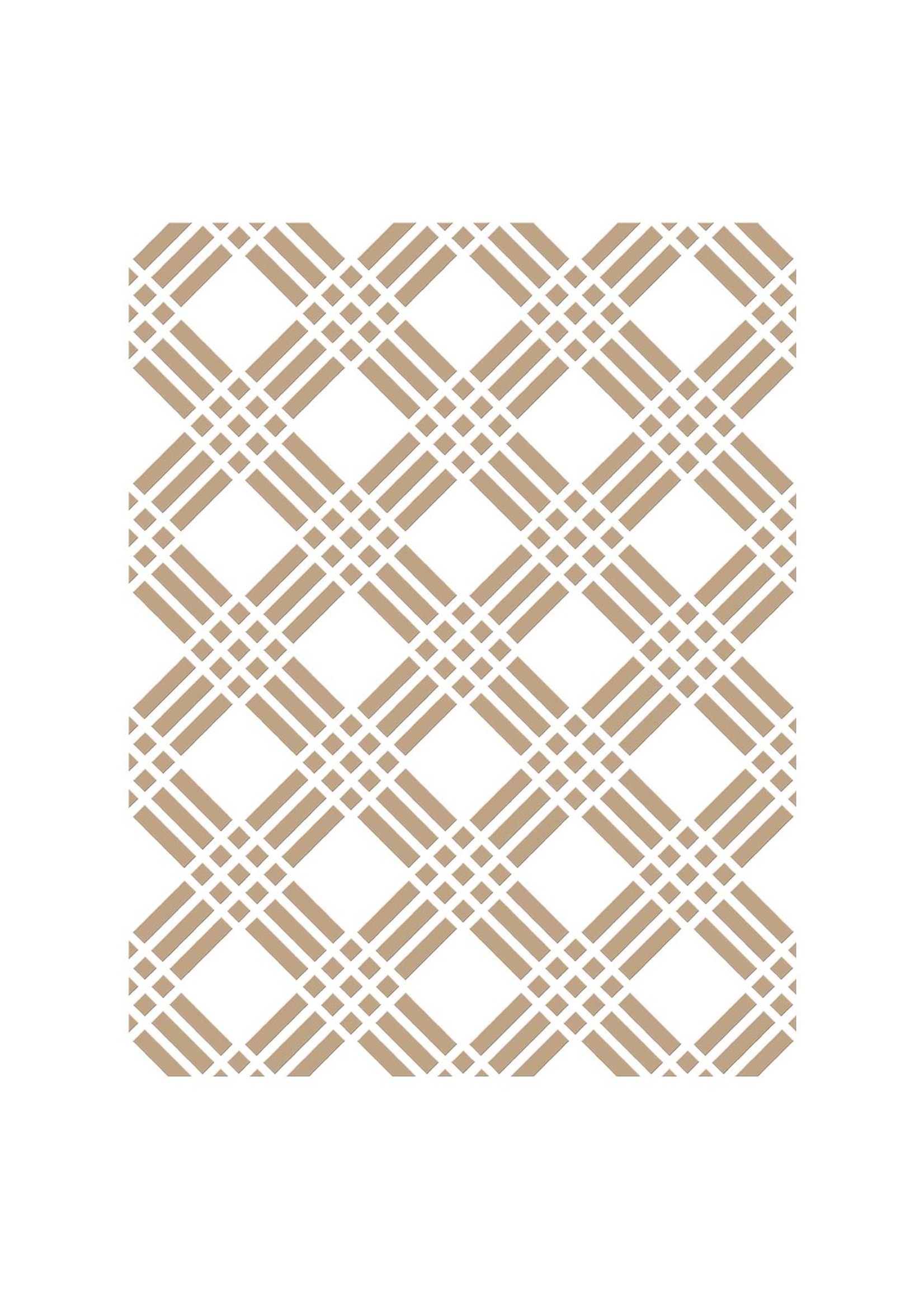 spellbinders Tic Tac Toe Plaid Hot Foil Plate