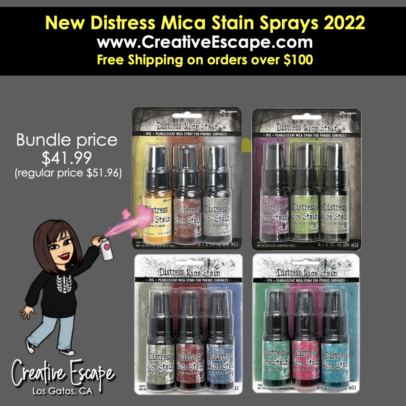 Distress 2022 Mica Stain Sprays Bundle (sets 3&4)