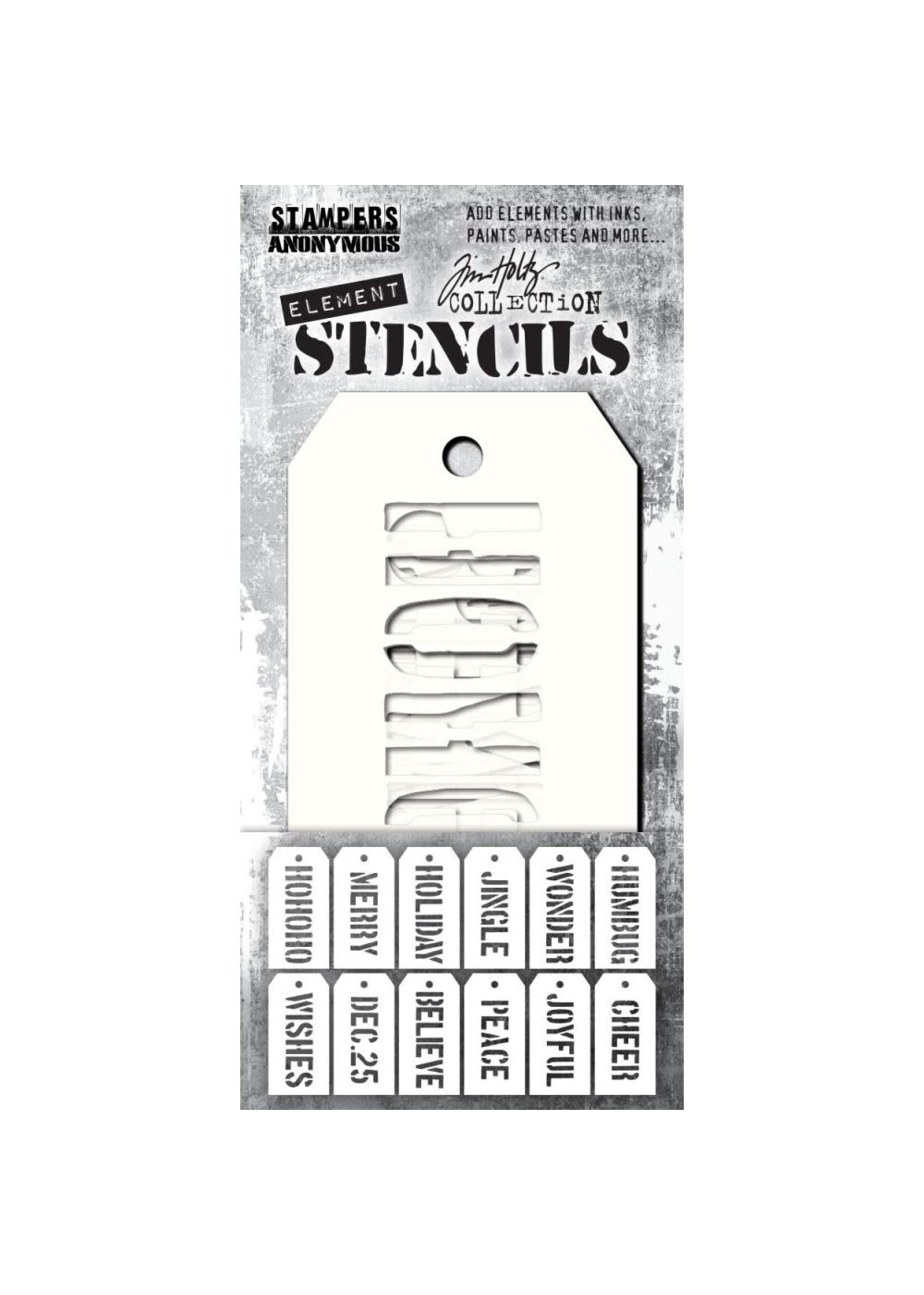 stampers anonymous Element Stencils: Christmas