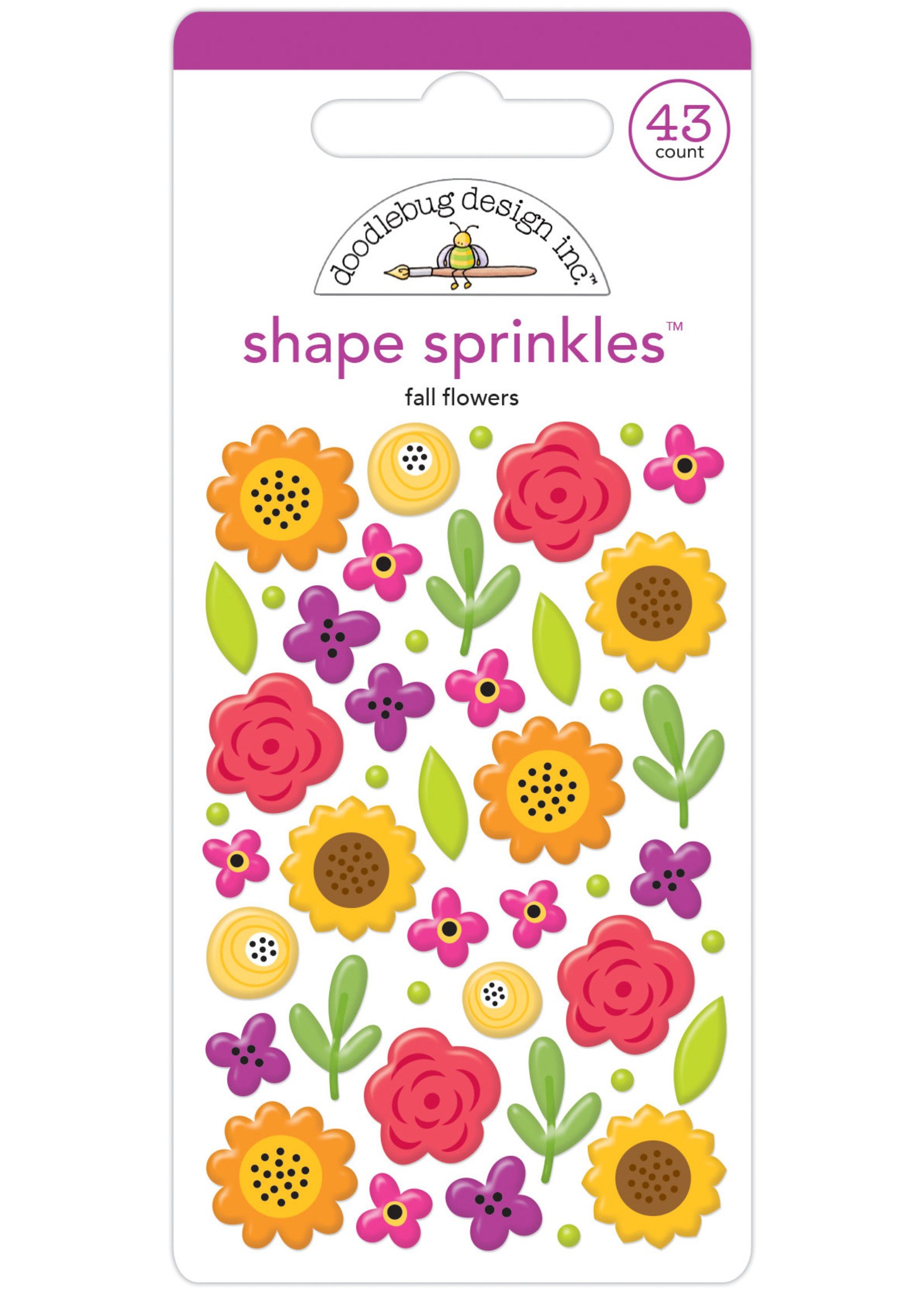 DOODLEBUG farmers market: fall flowers shape sprinkles