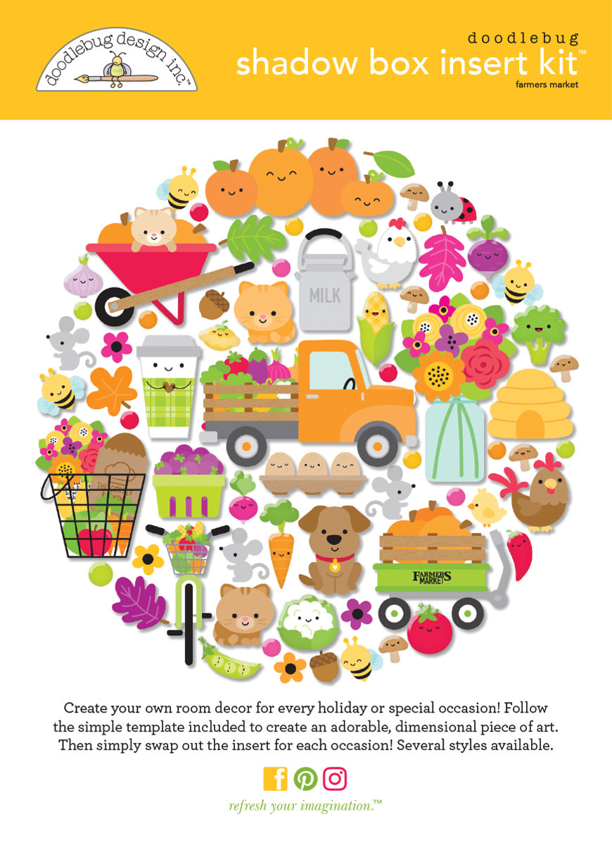 DOODLEBUG farmers market shadow box kit Creative Escape