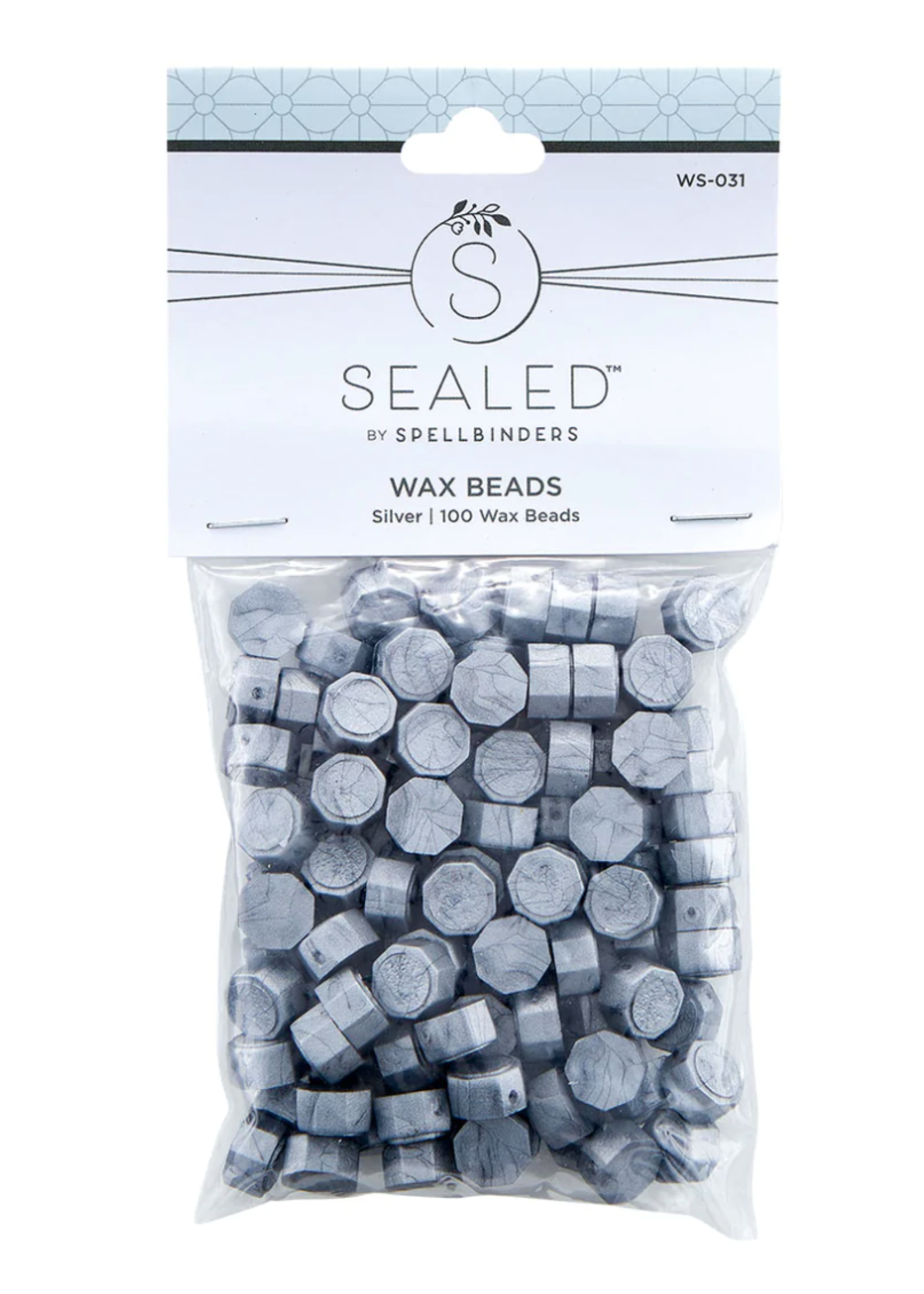 spellbinders Silver Wax Beads