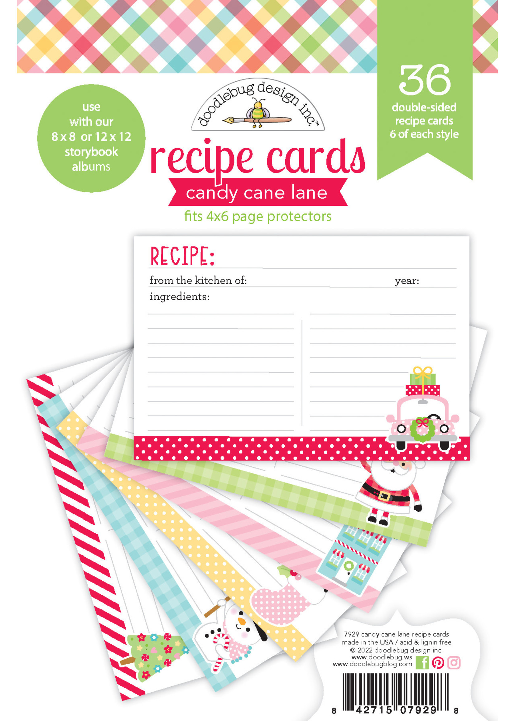 DOODLEBUG candy cane lane: recipe cards