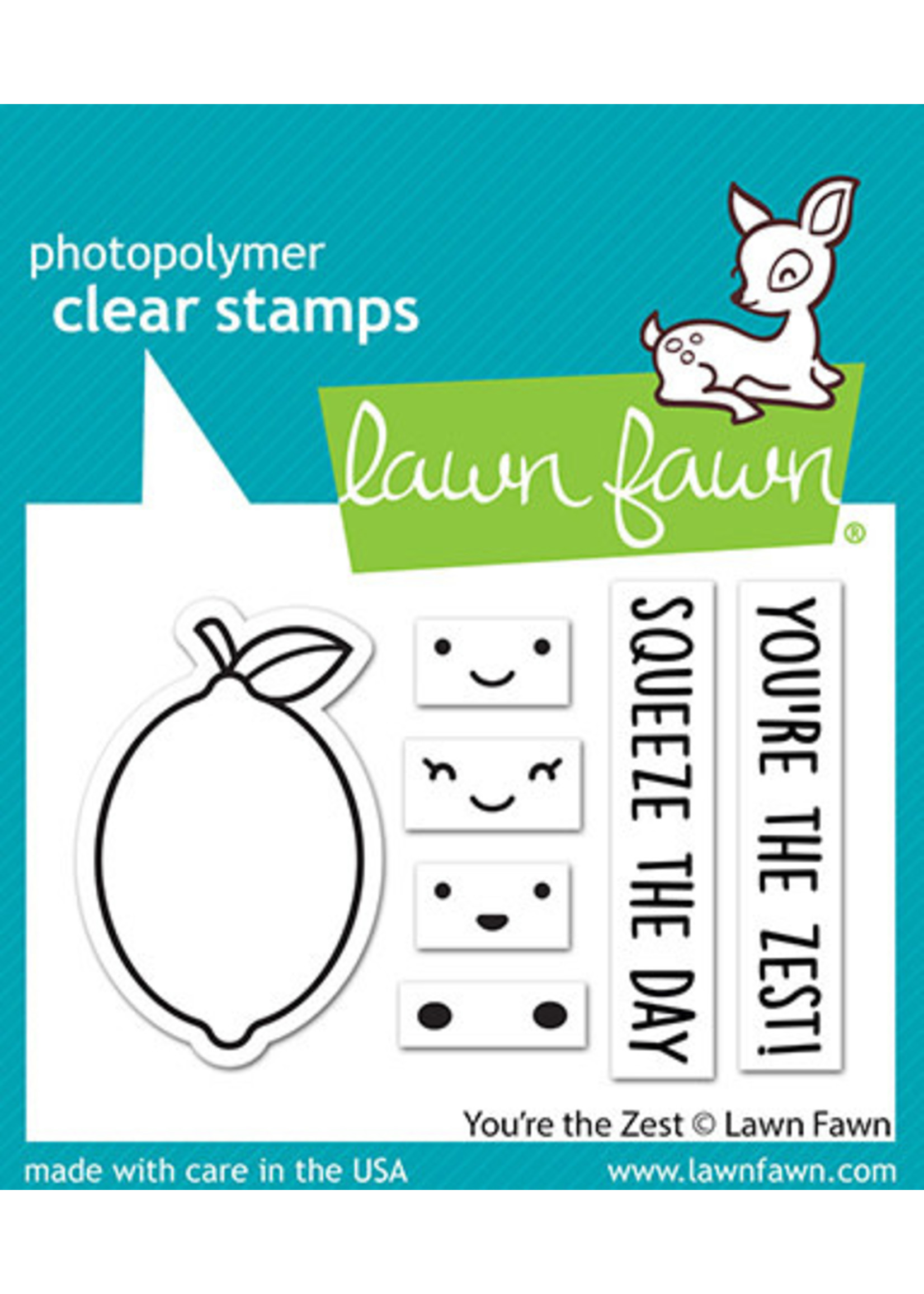 Lawn Fawn you're the zest stamp