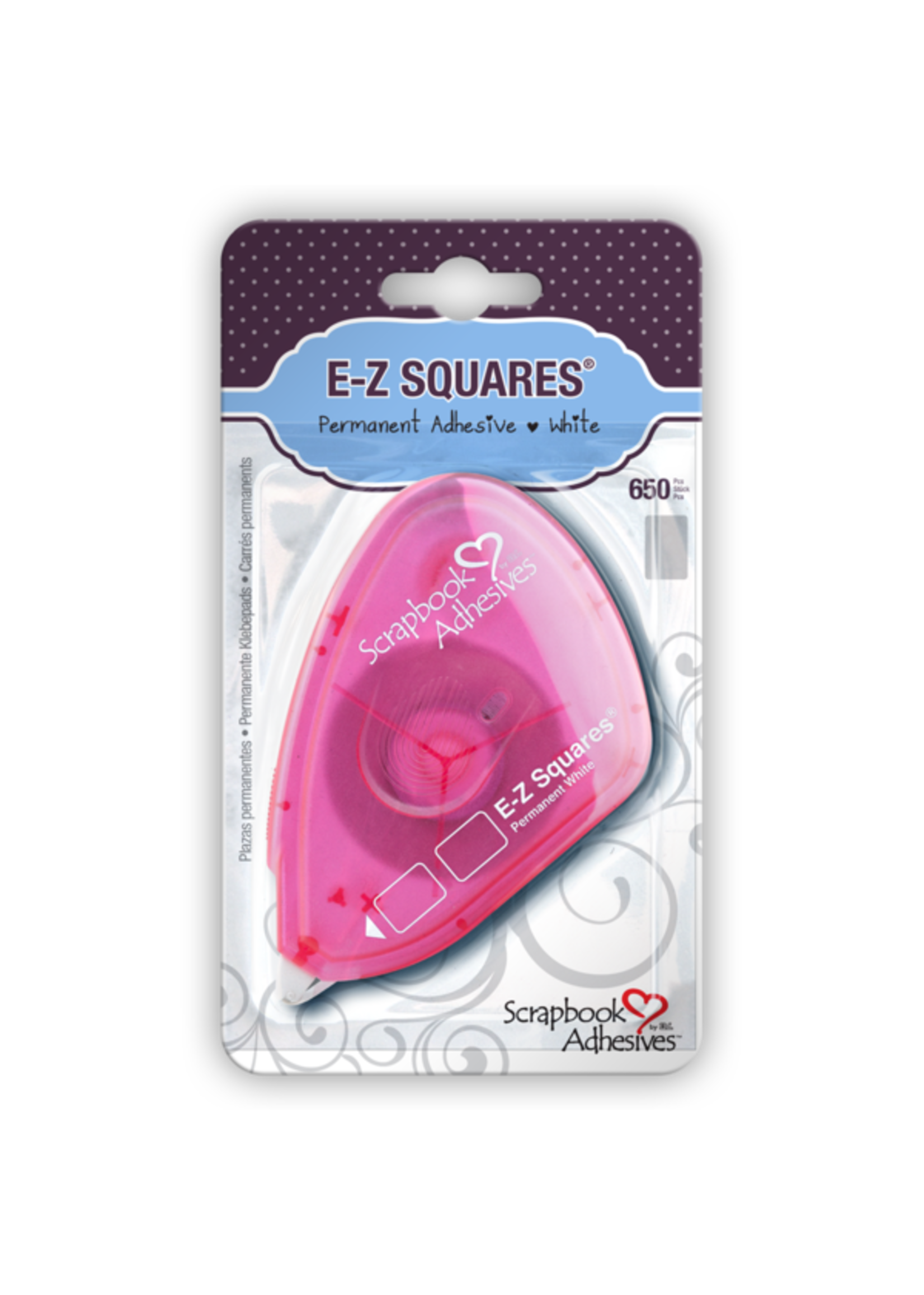 scrapbook adhesives E-Z Square Tabs Permanent Dispenser 650/Pkg
