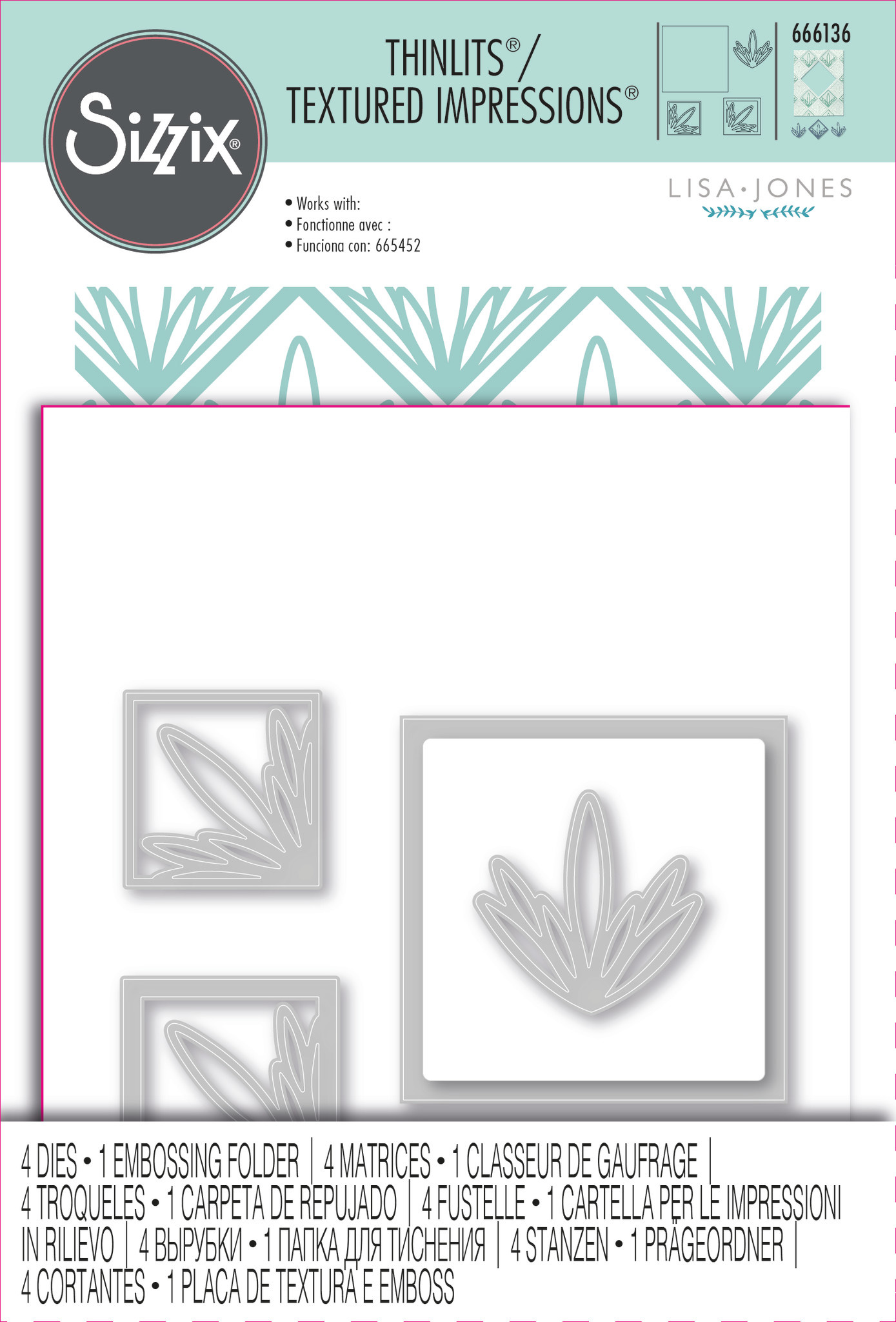 Sizzix Sizzix® 2D Impresslits™ Embossing Folder Ornate Frame by Lisa