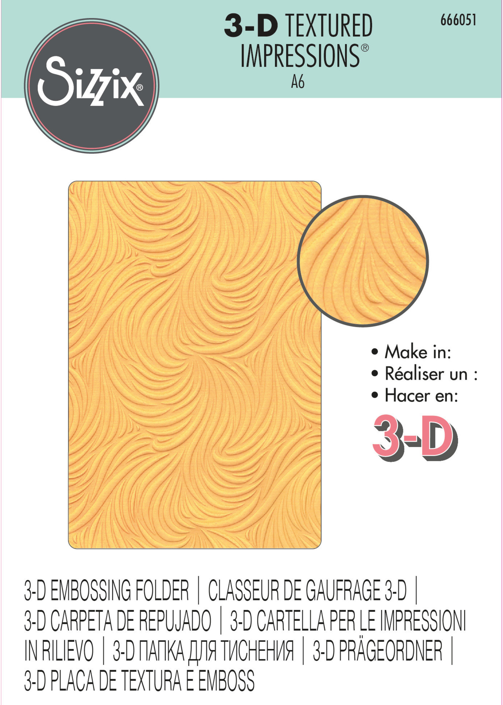 Sizzix Sizzix® 3-D Textured Impressions® Embossing Folder - Flowing Waves