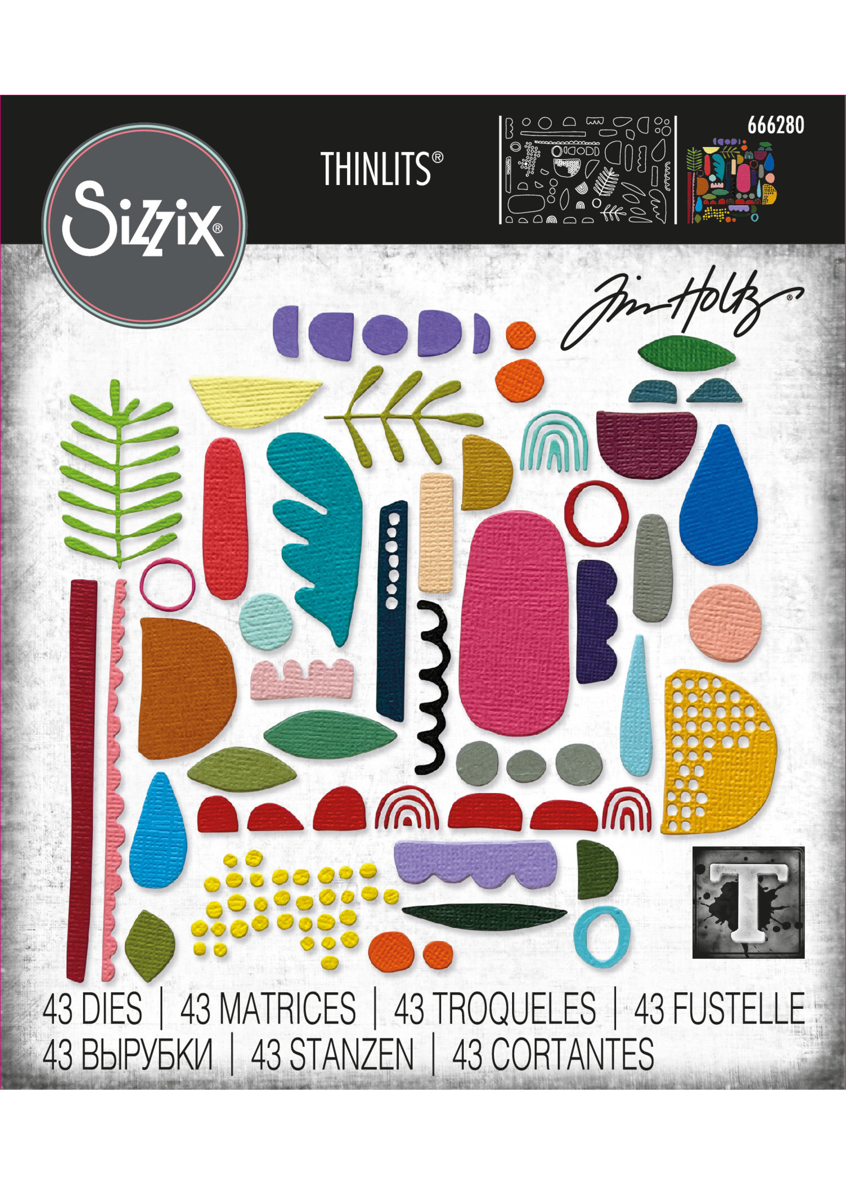 Sizzix Sizzix® Thinlits® Die Set 43PK - Abstract Elements by Tim Holtz®