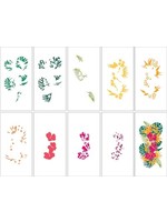 LDRS Tropical Floral Slim Line Layering Stencil Set