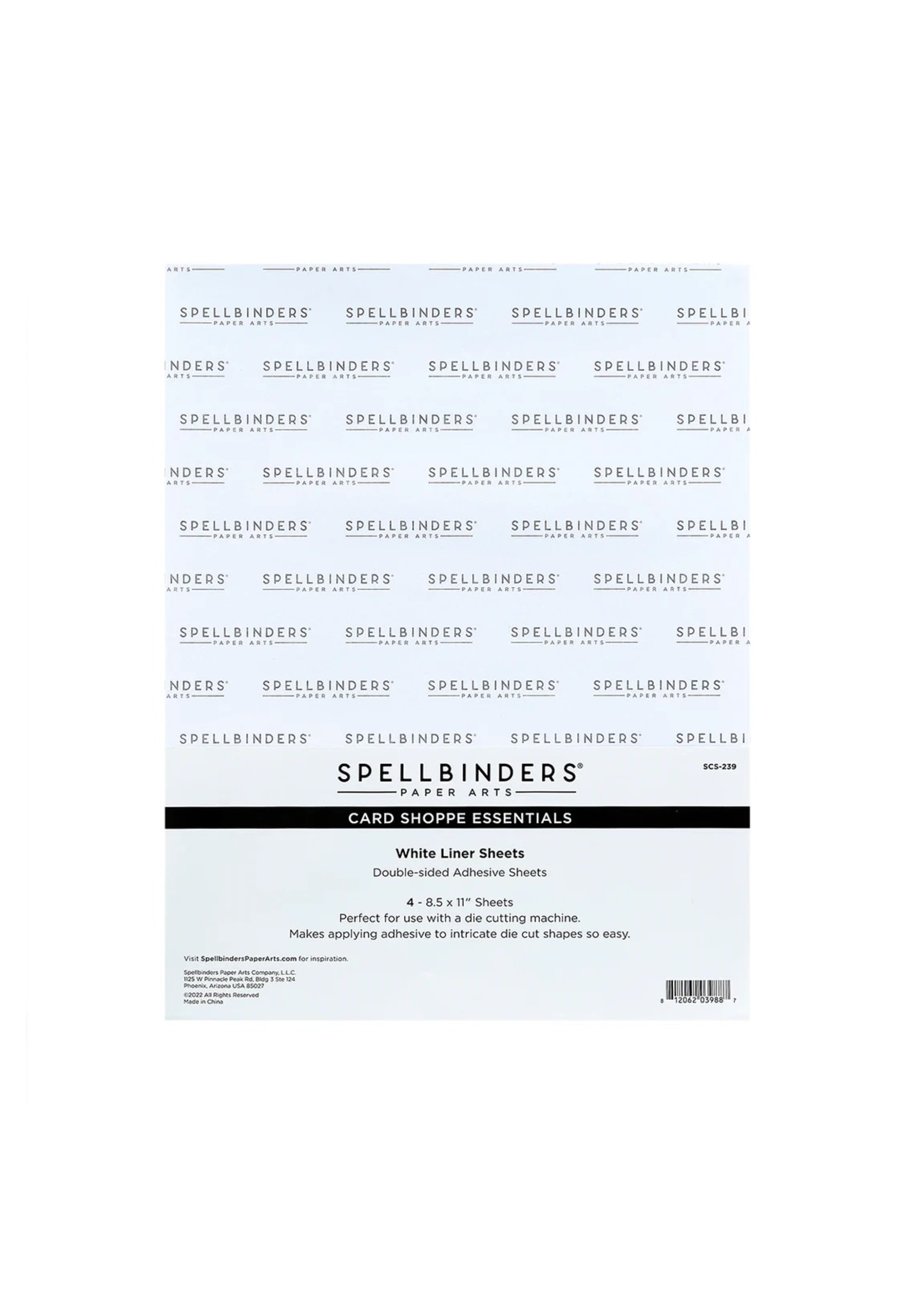spellbinders Spellbinders White Liner Adhesive Sheets - 8.5" x 11" - 4 Pack