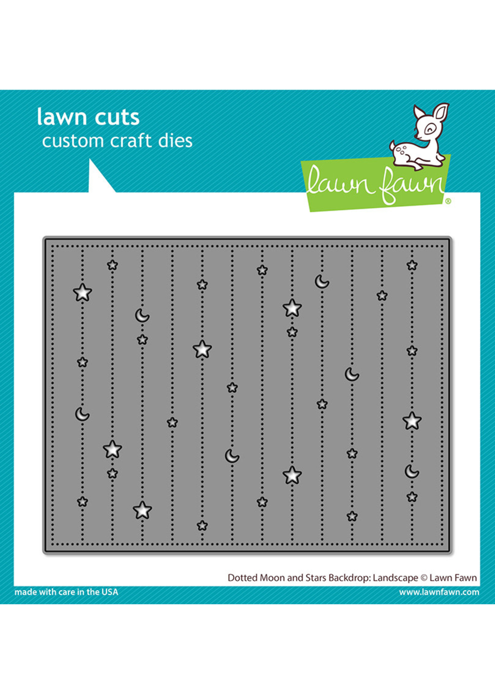 Lawn Fawn Dotted Moon and Stars Backdrop: Landscape Die