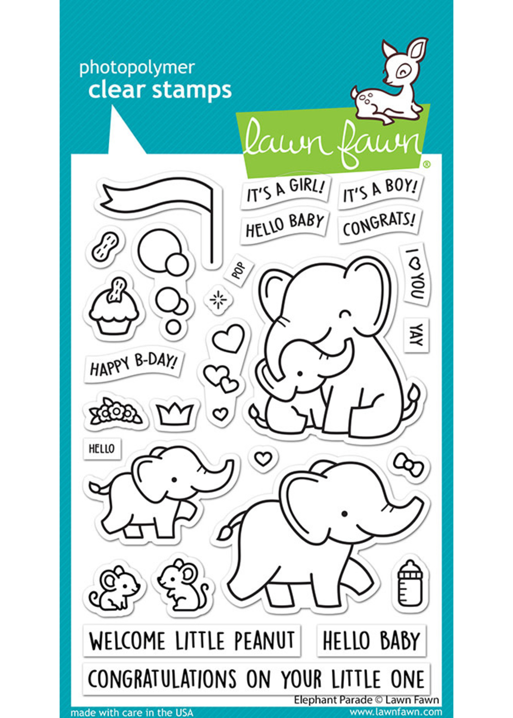 Lawn Fawn Elephant Parade Stamp