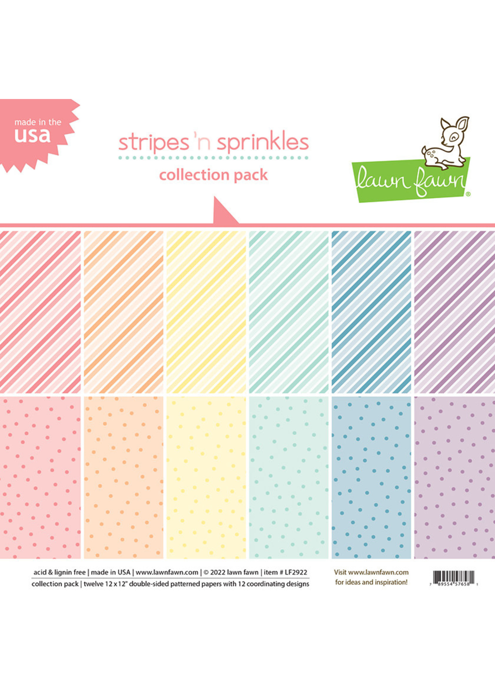 Lawn Fawn Stripes 'n Sprinkles Collection Pack 12x12
