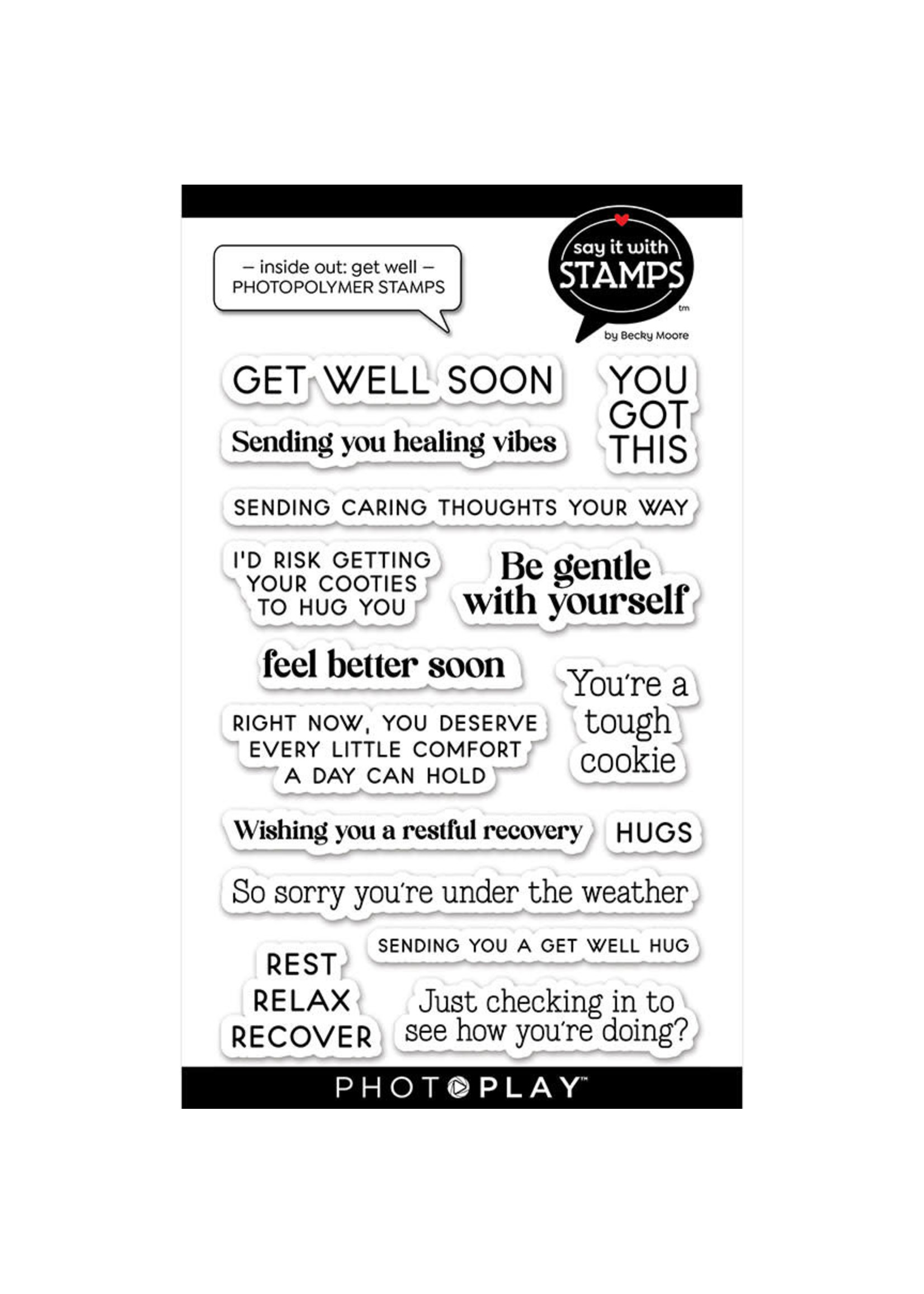 Photoplay Inside Out: Get Well Soon 4x6 Stamp
