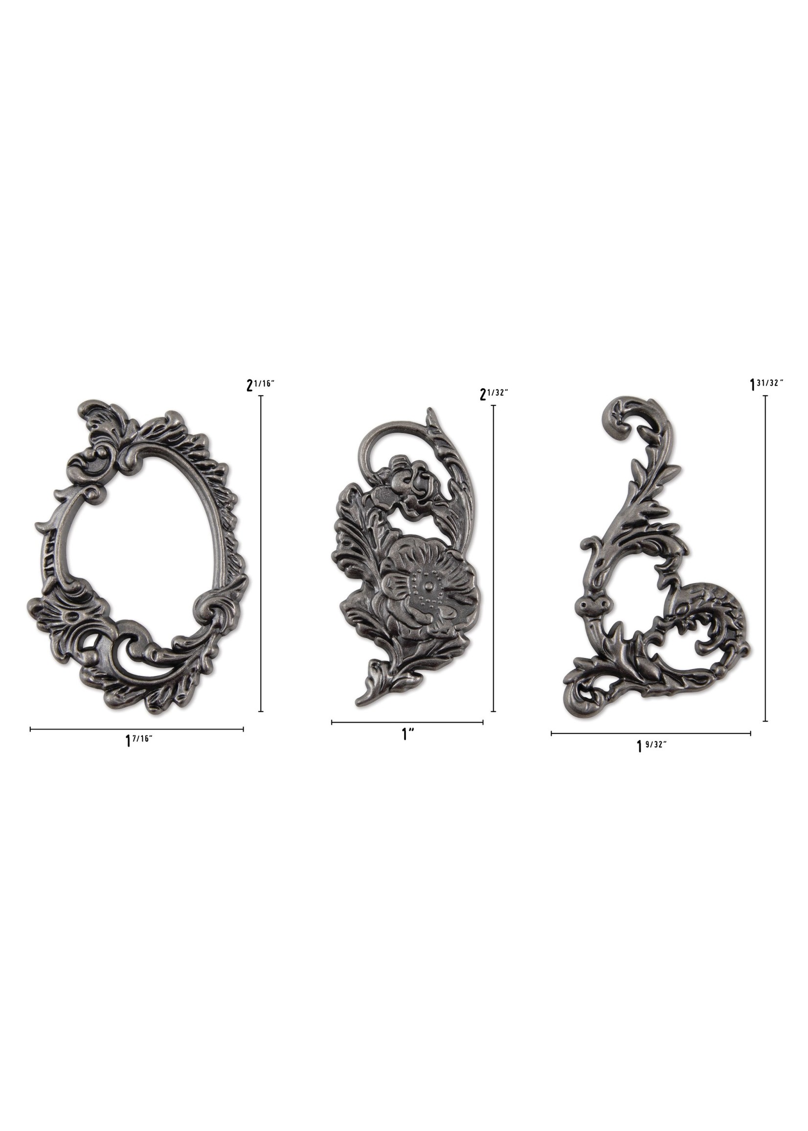 Idea-ology Idea-Ology Metal Adornments: Ornate 3/Pkg