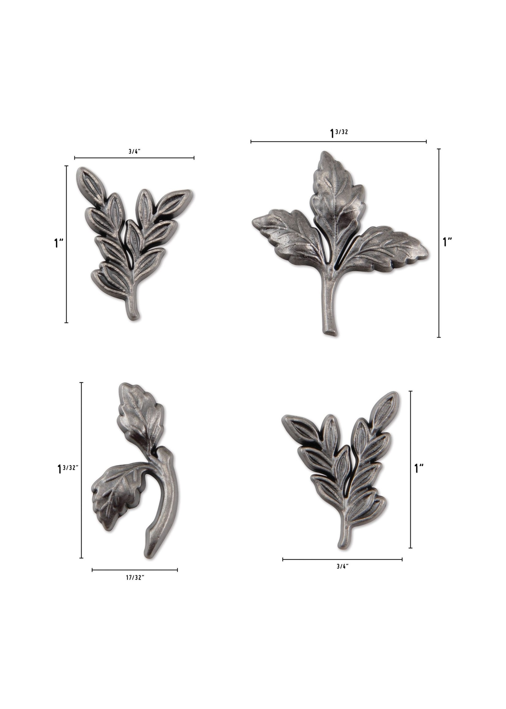 Idea-ology Idea-Ology Metal Adornments: Foliage 4/Pkg