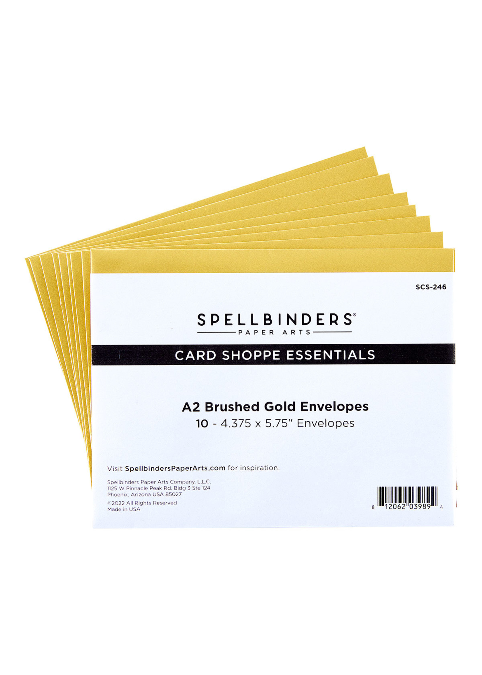 spellbinders A2 Brushed Gold Envelopes