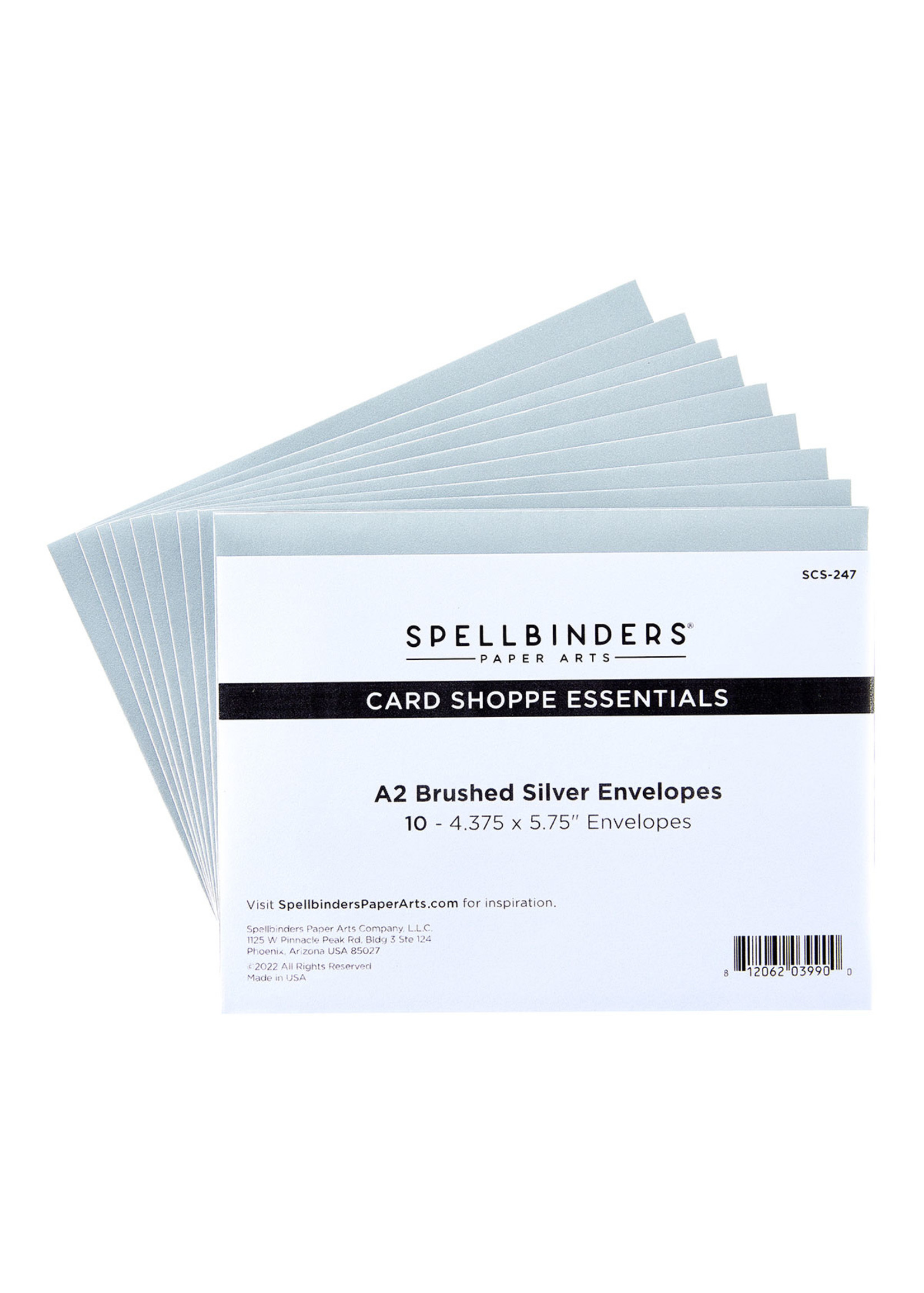 spellbinders A2 Brushed Silver Envelopes