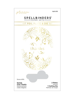 spellbinders Stylish Oval Thanks Hot Foil Plate/Die