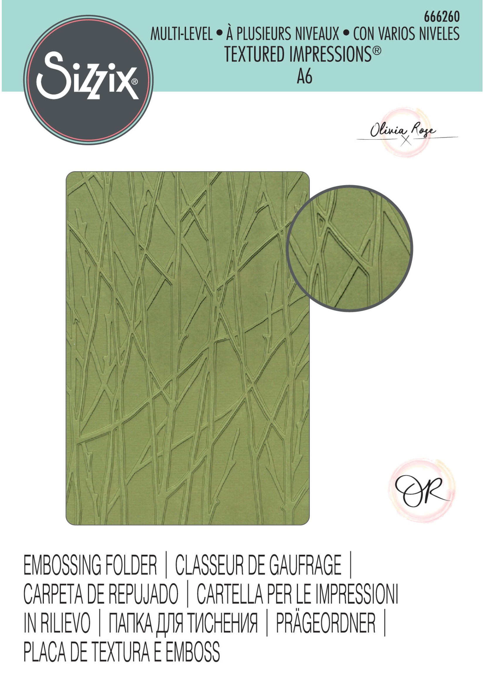 Sizzix Forest Scene Textured Impressions Embossing Folder