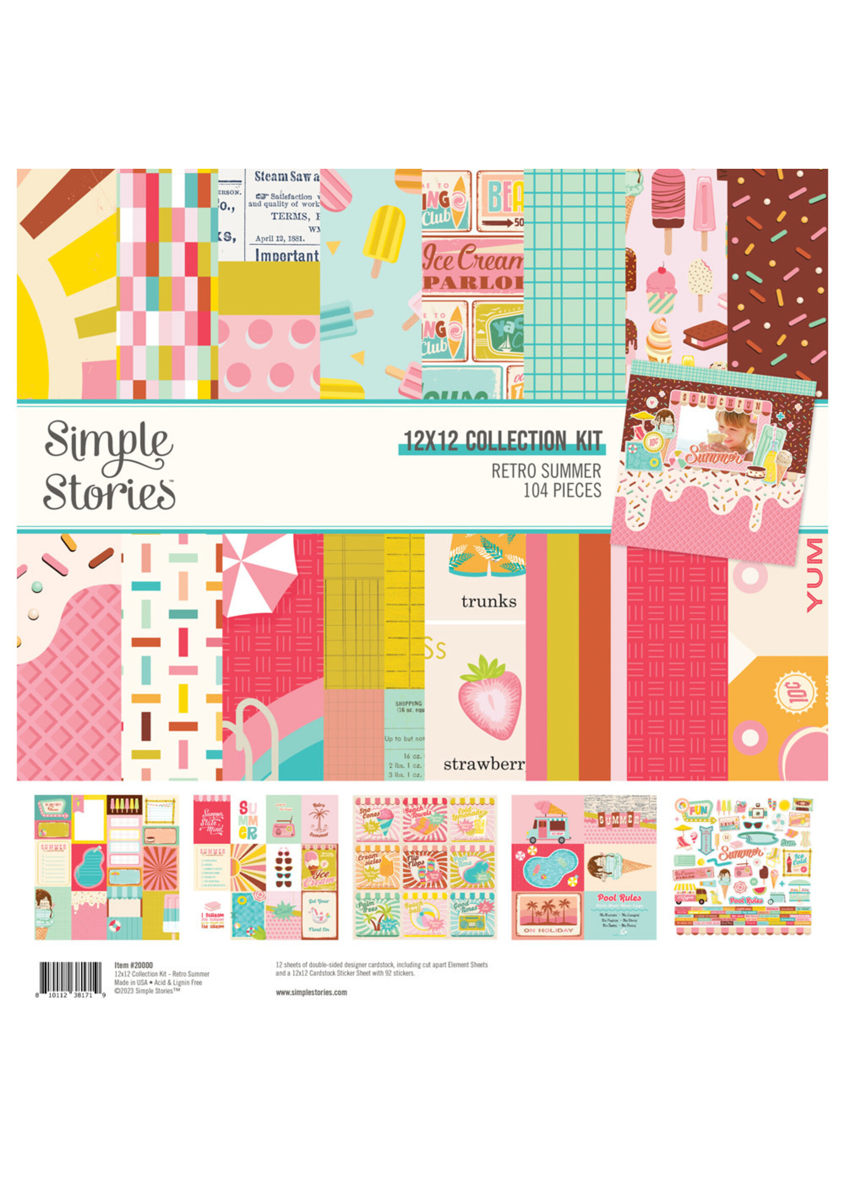 Simple Stories Retro Summer  - Cardstock Stickers