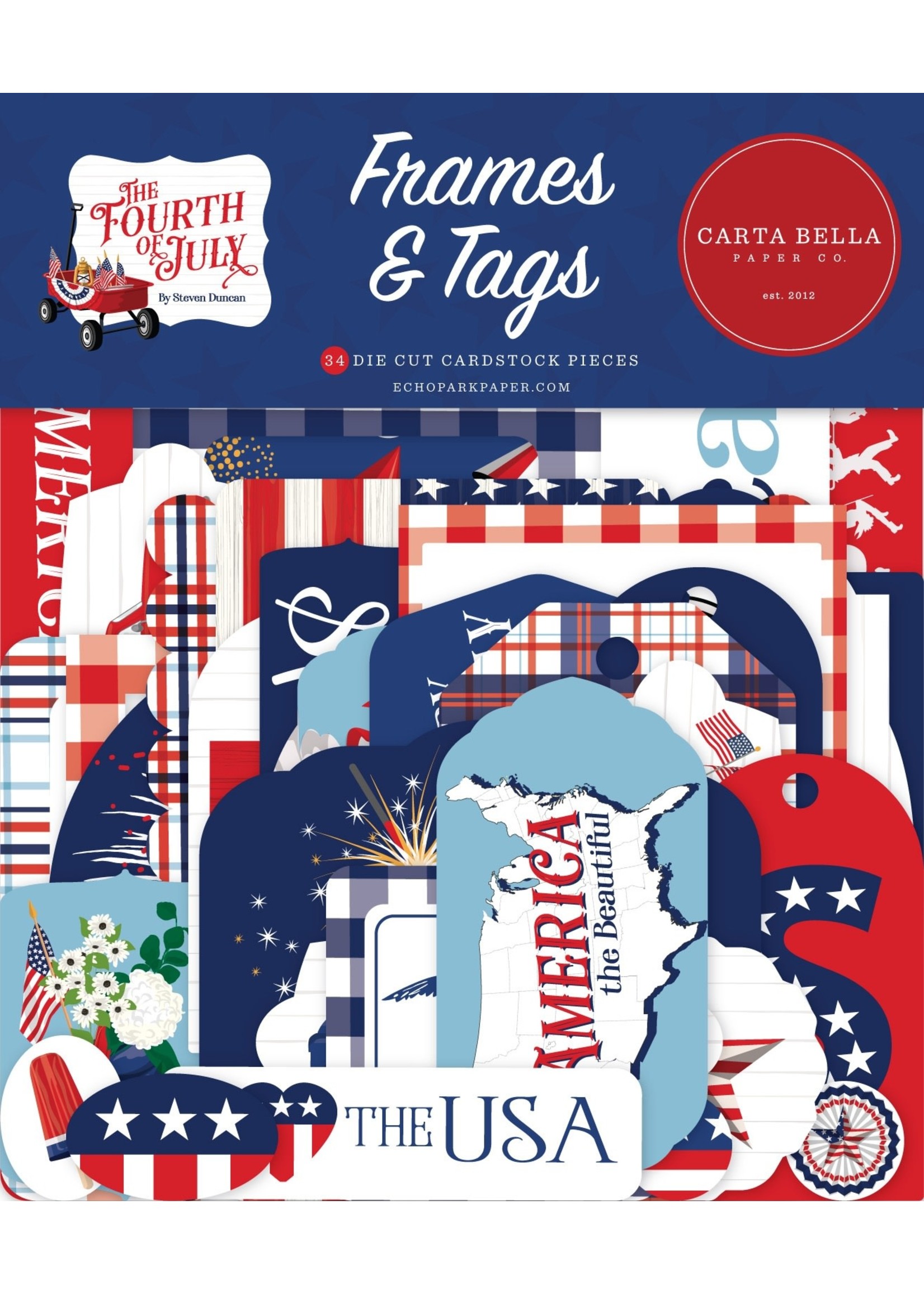 Carta Bella Fourth of July: Frames & Tags