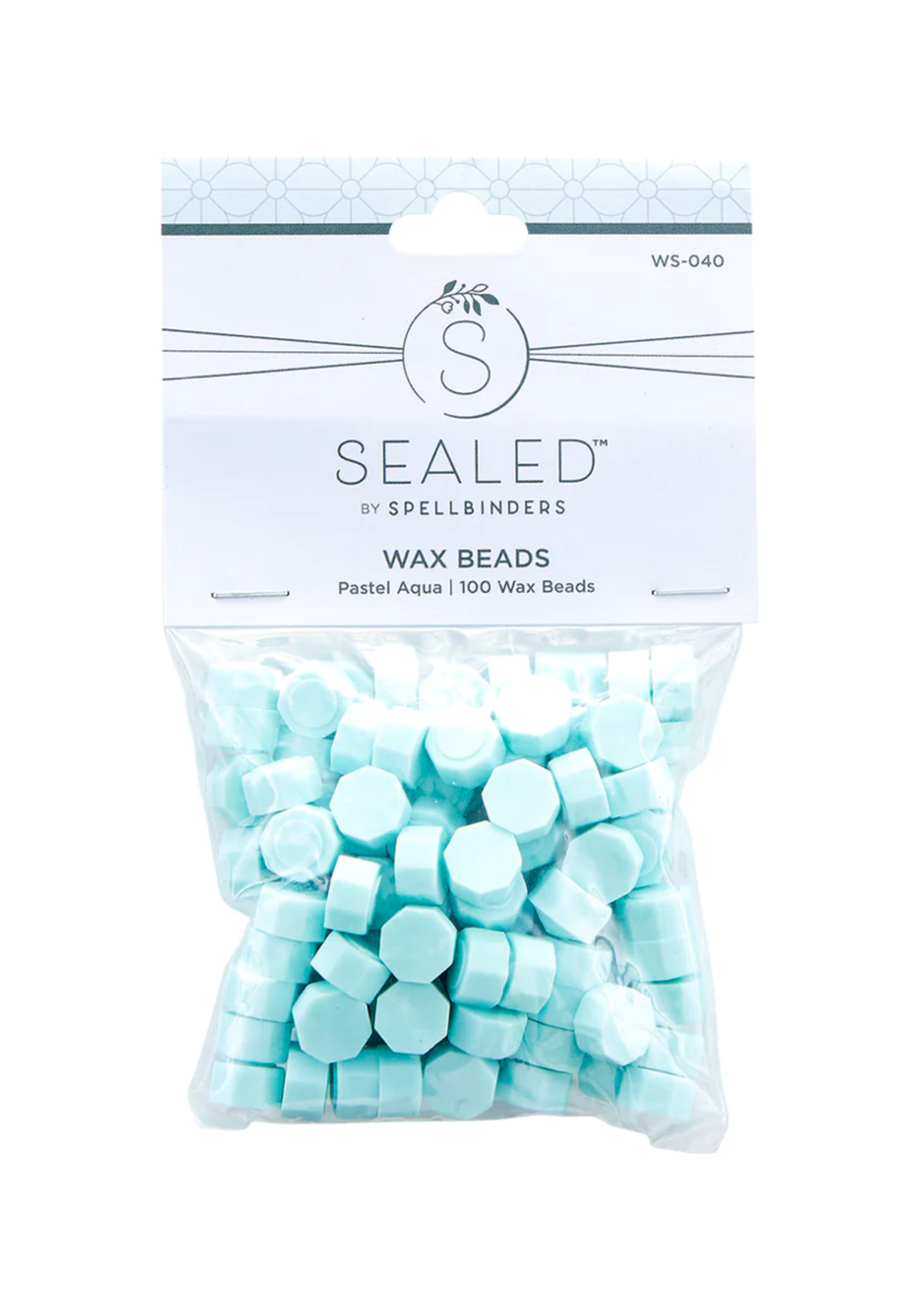 spellbinders Pastel Aqua Wax Beads