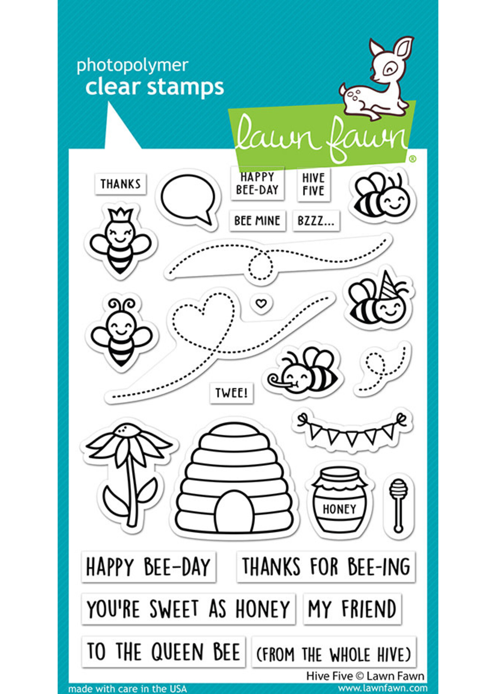 Lawn Fawn hive five stamp