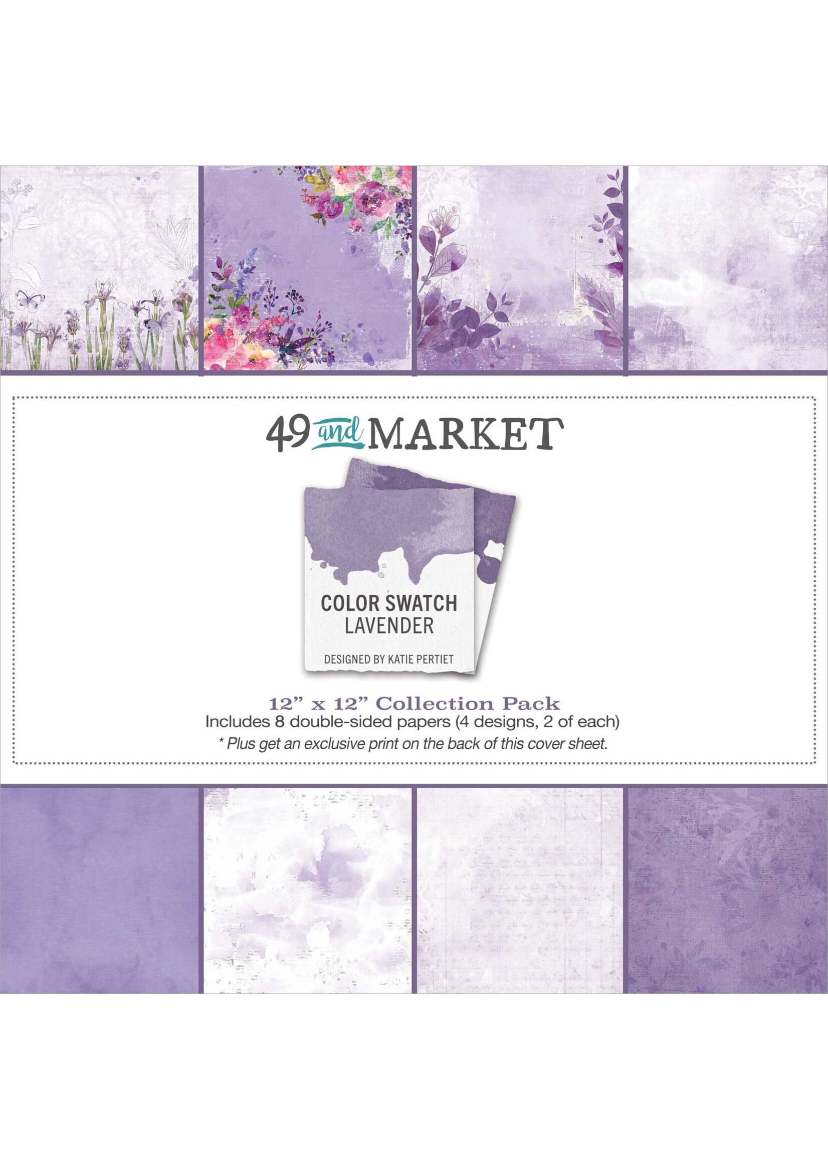 49 and Market Color Swatch Lavender: 12X12 Collection Pack