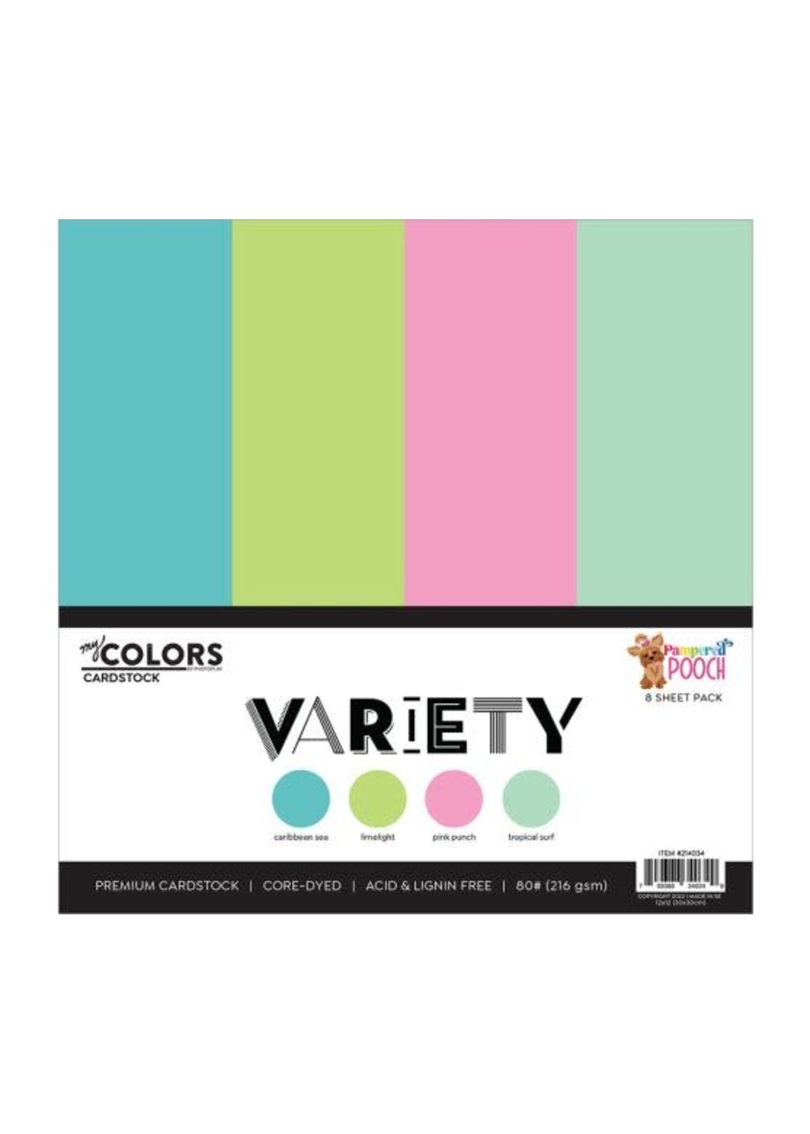 Photoplay Pampered Pooch - Cardstock Variety Pack - 8 sheets