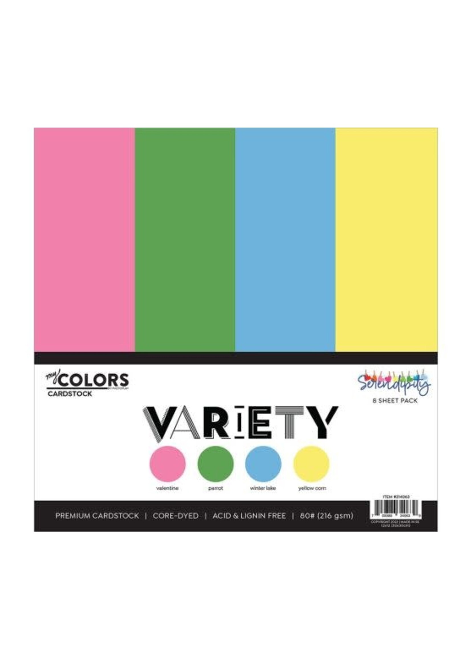 Photoplay Serendipity - Cardstock Variety Pack - 8 sheets