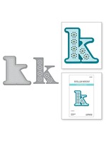 spellbinders Stitched Letter Die:  K