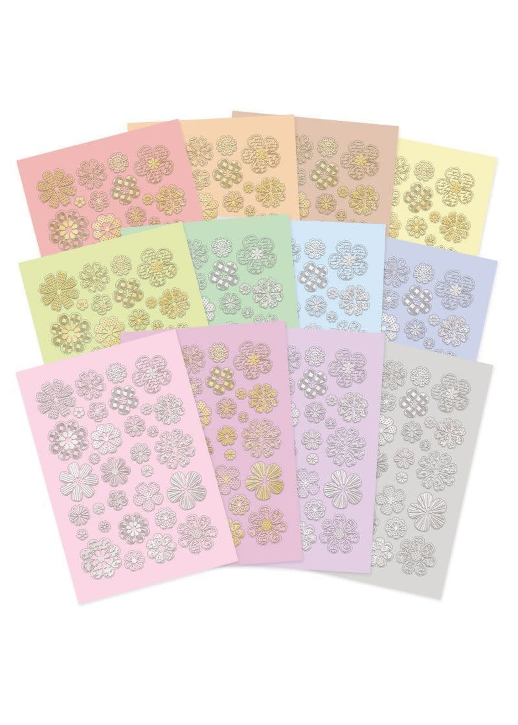 HunkyDory Stickables Foiled Flowers: Pretty Pastels