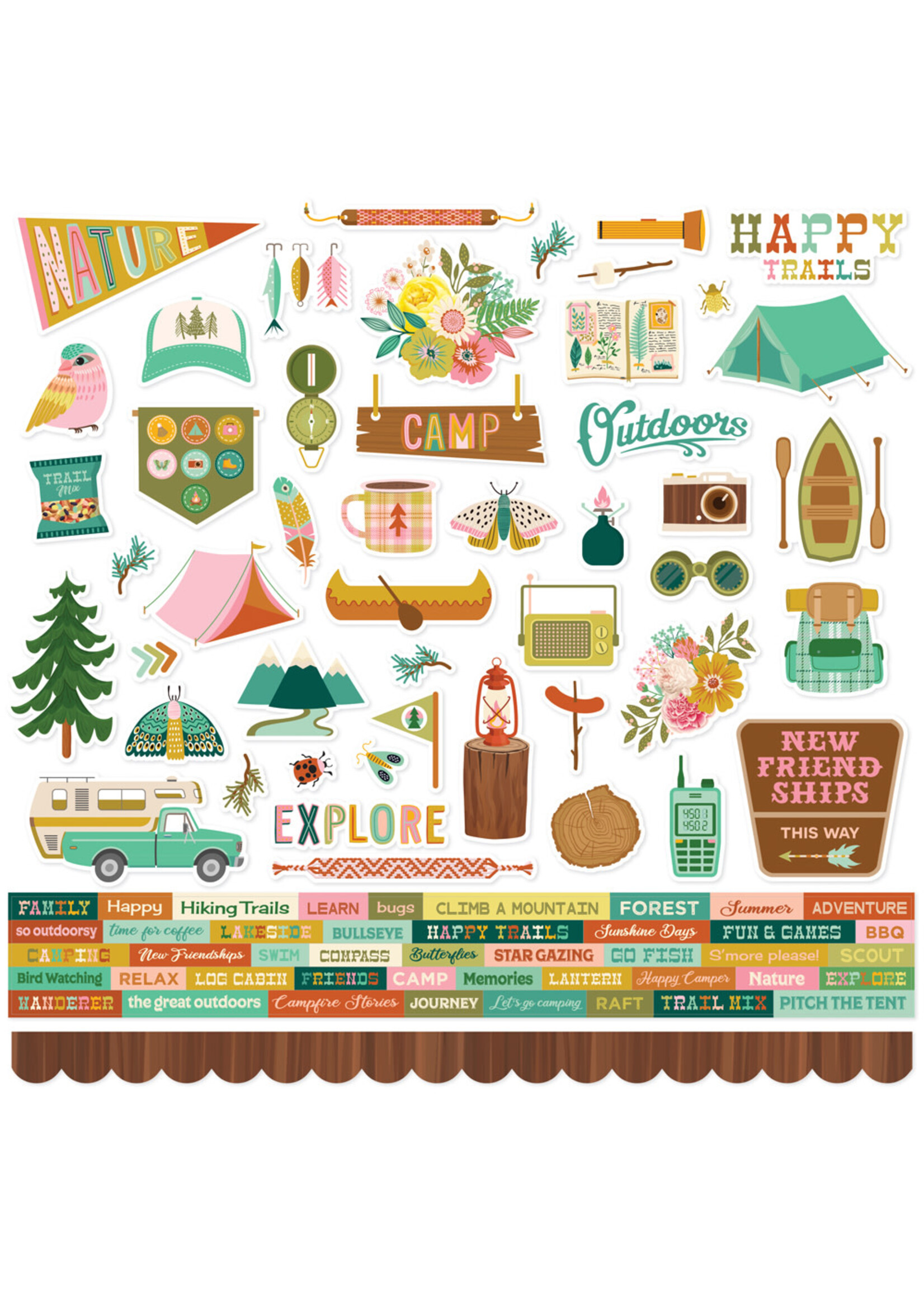 Simple Stories Trail Mix - Cardstock Stickers