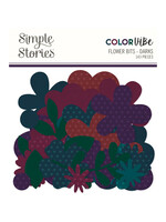 Simple Stories Color Vibe Flowers Bits & Pieces - Darks