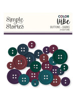 Simple Stories Color Vibe Buttons - Darks