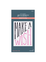 spellbinders Diagonal Make a Wish Press Plate from the BetterPress Collection