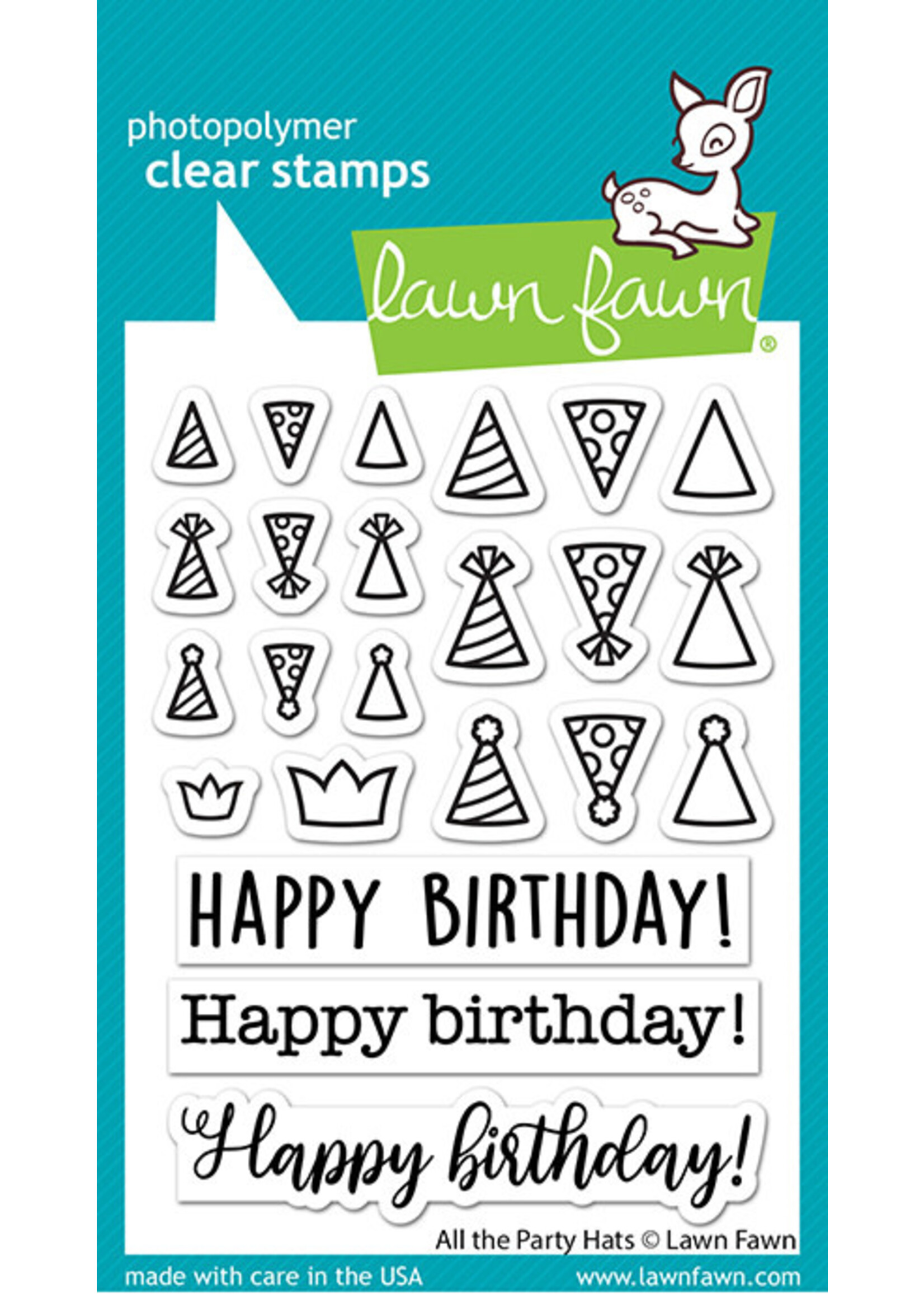 Lawn Fawn all the party hats stamp