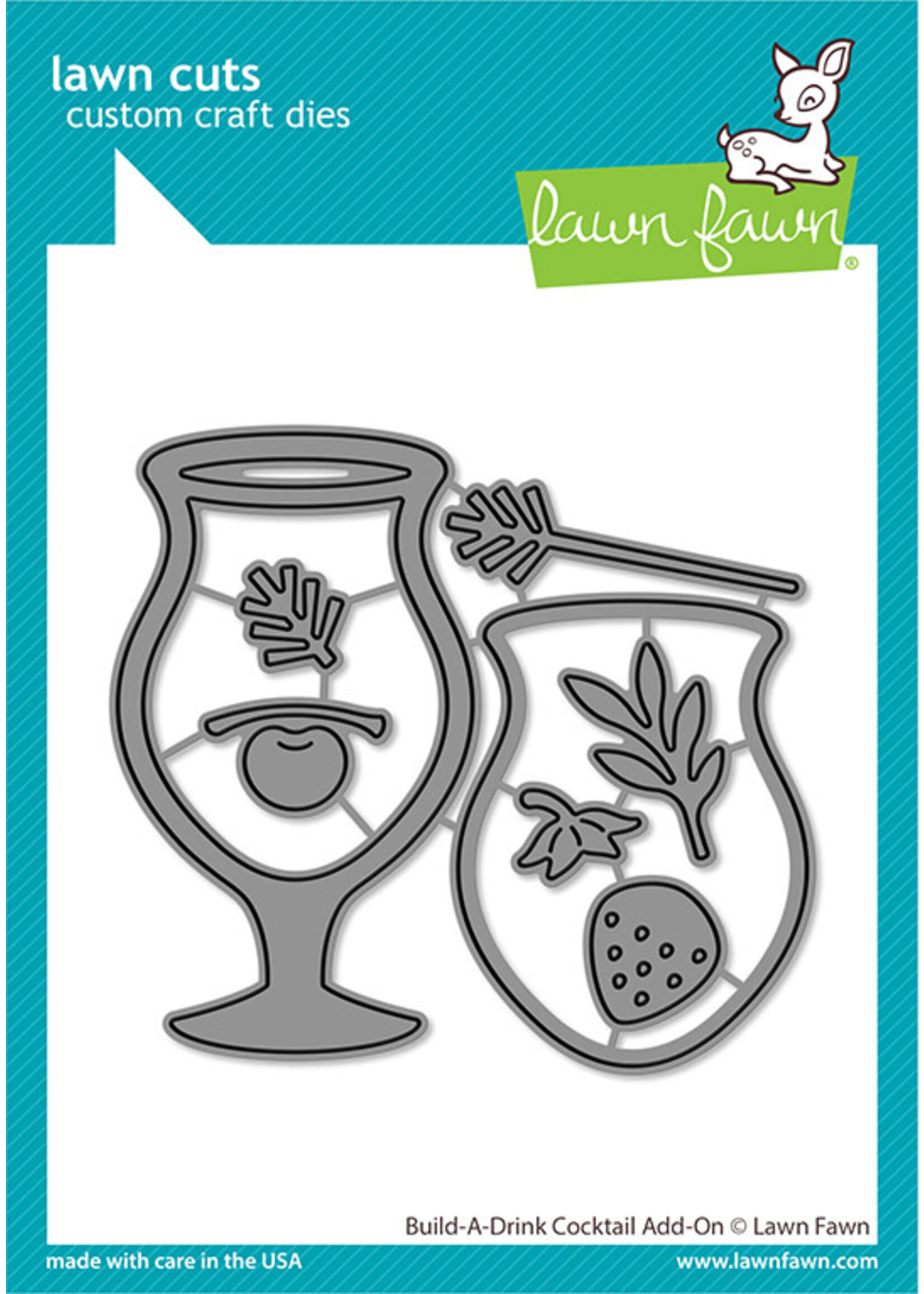 Lawn Fawn build-a-drink cocktail add-on dies
