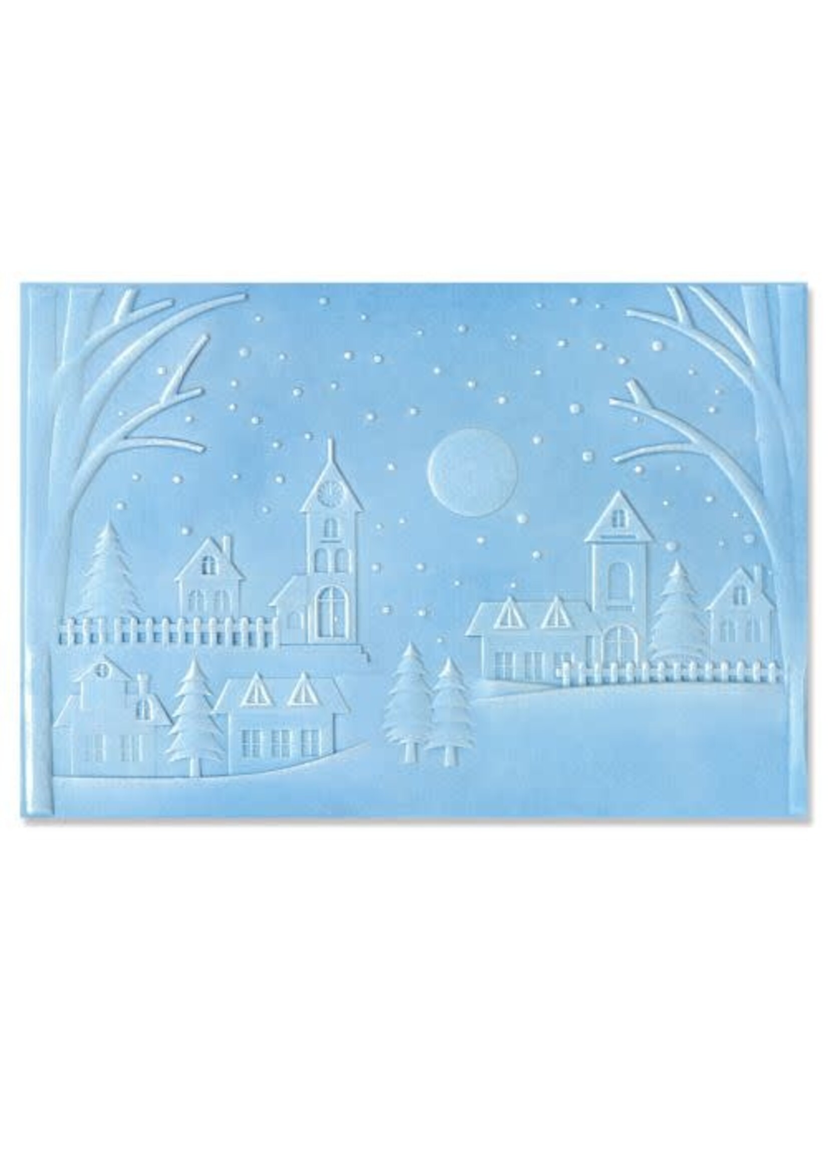 Sizzix 3-D Textured Impressions Embossing Folder Winter Village by Sizzix