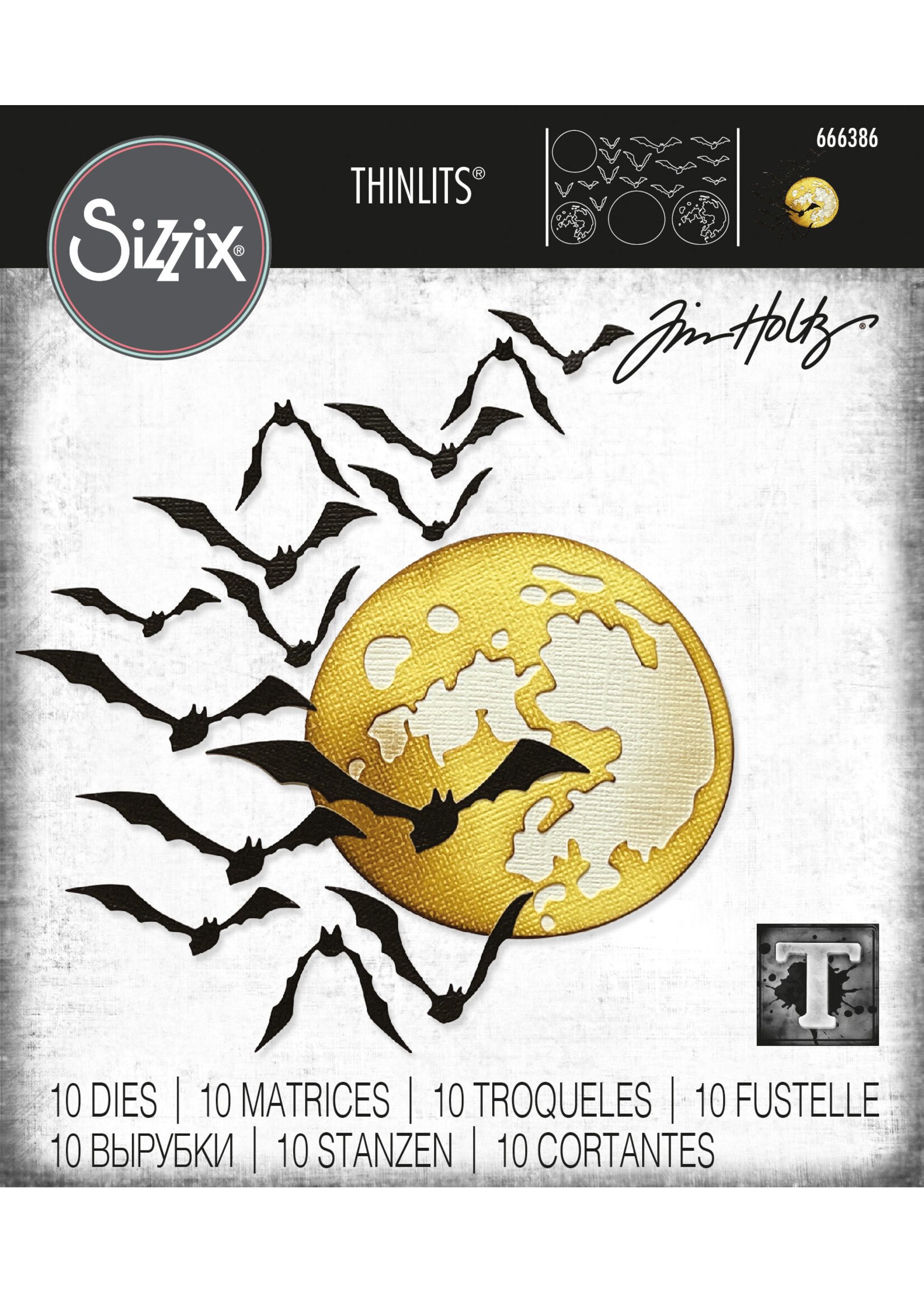 Sizzix Sizzix® Thinlits® Die Set 10PK - Moonlight by Tim Holtz®
