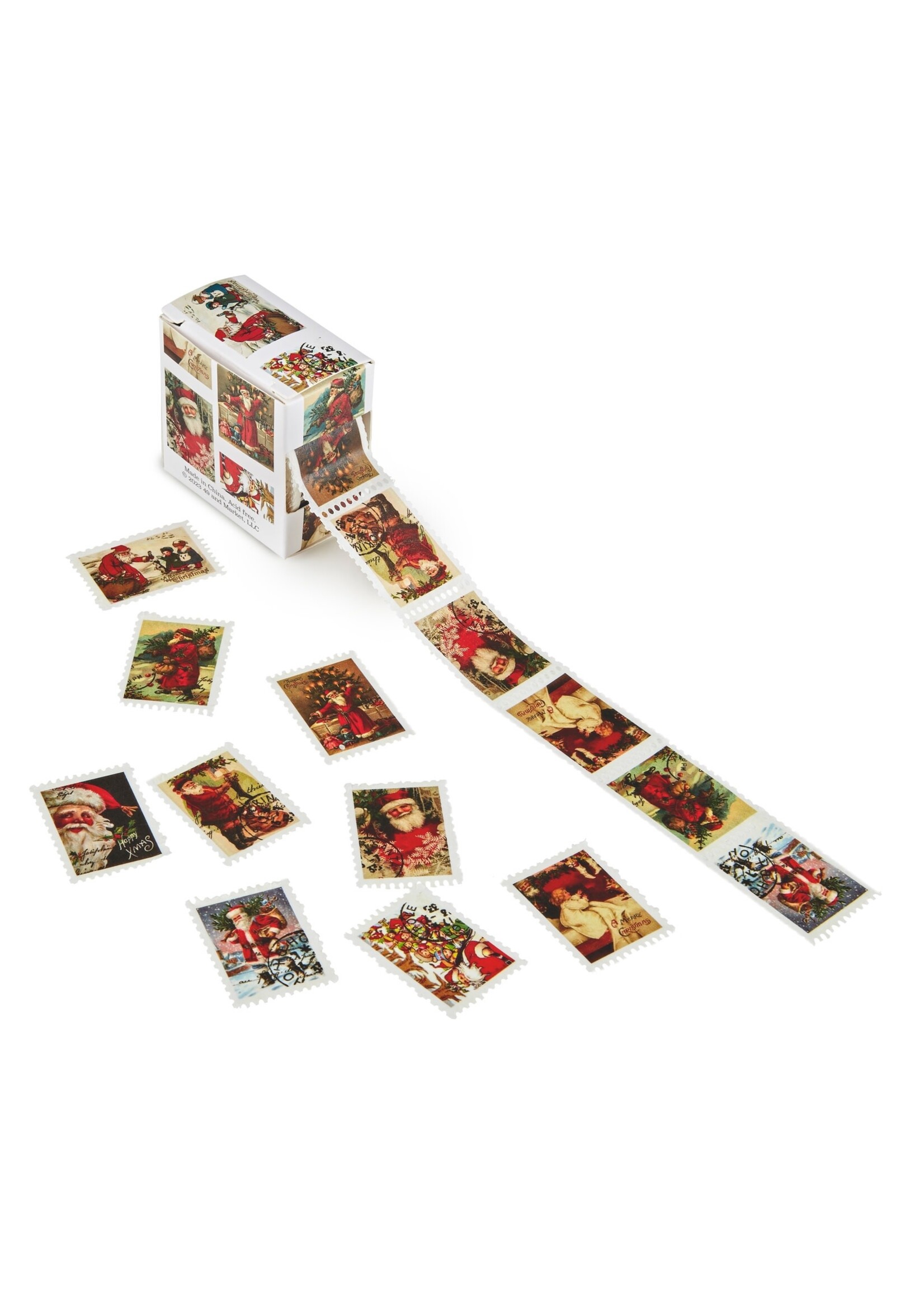 49 and Market Christmas Spectacular 2023 Washi Tape Roll-Postage Washi Santa
