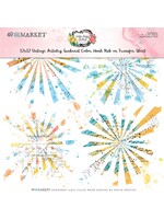 49 and Market Rub-Ons 12"X12"-Color Wash, Vintage Artistry Sunburst