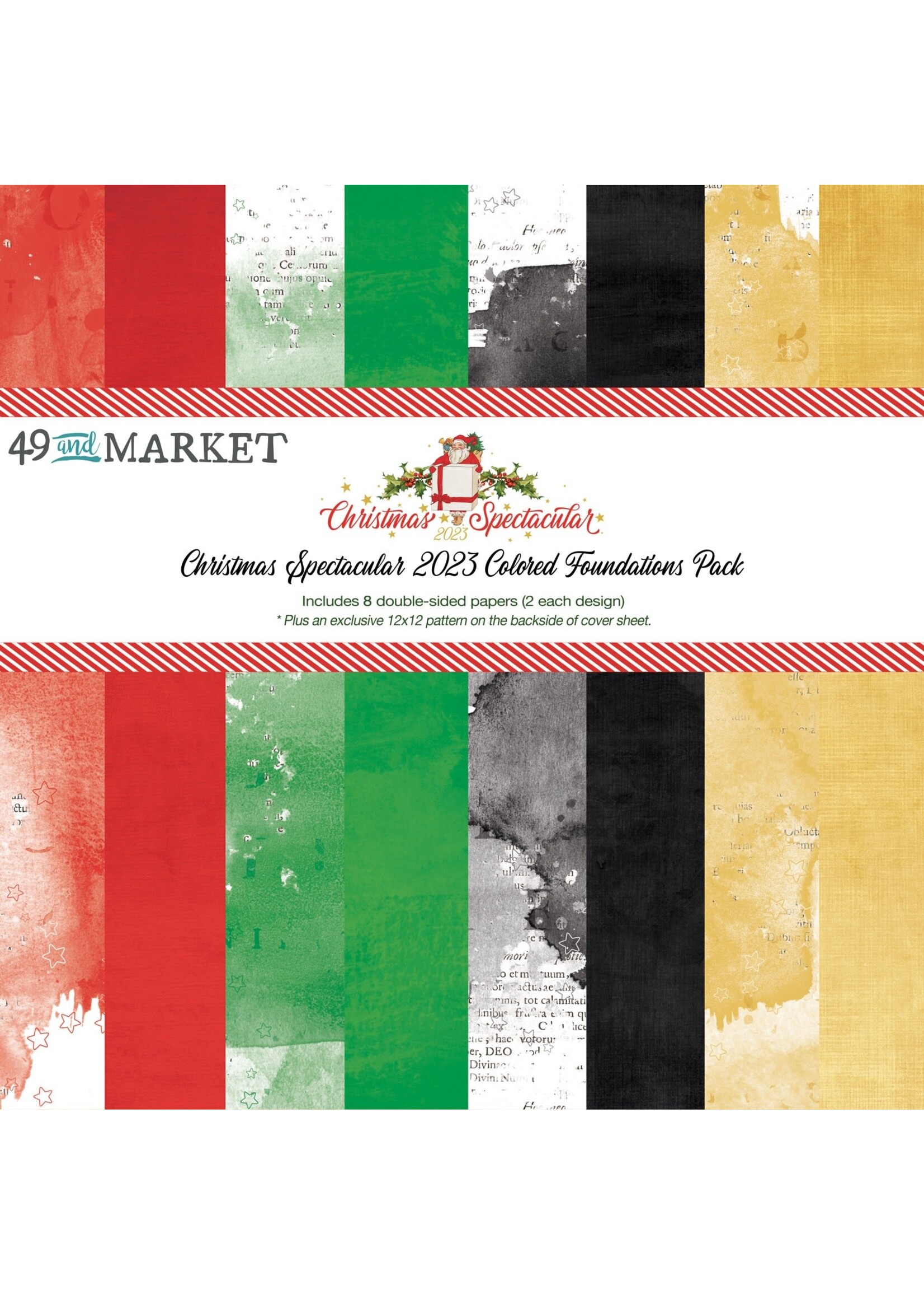 49 and Market Collection Pack 12"X12"-Colored Foundation, Christmas Spectacula