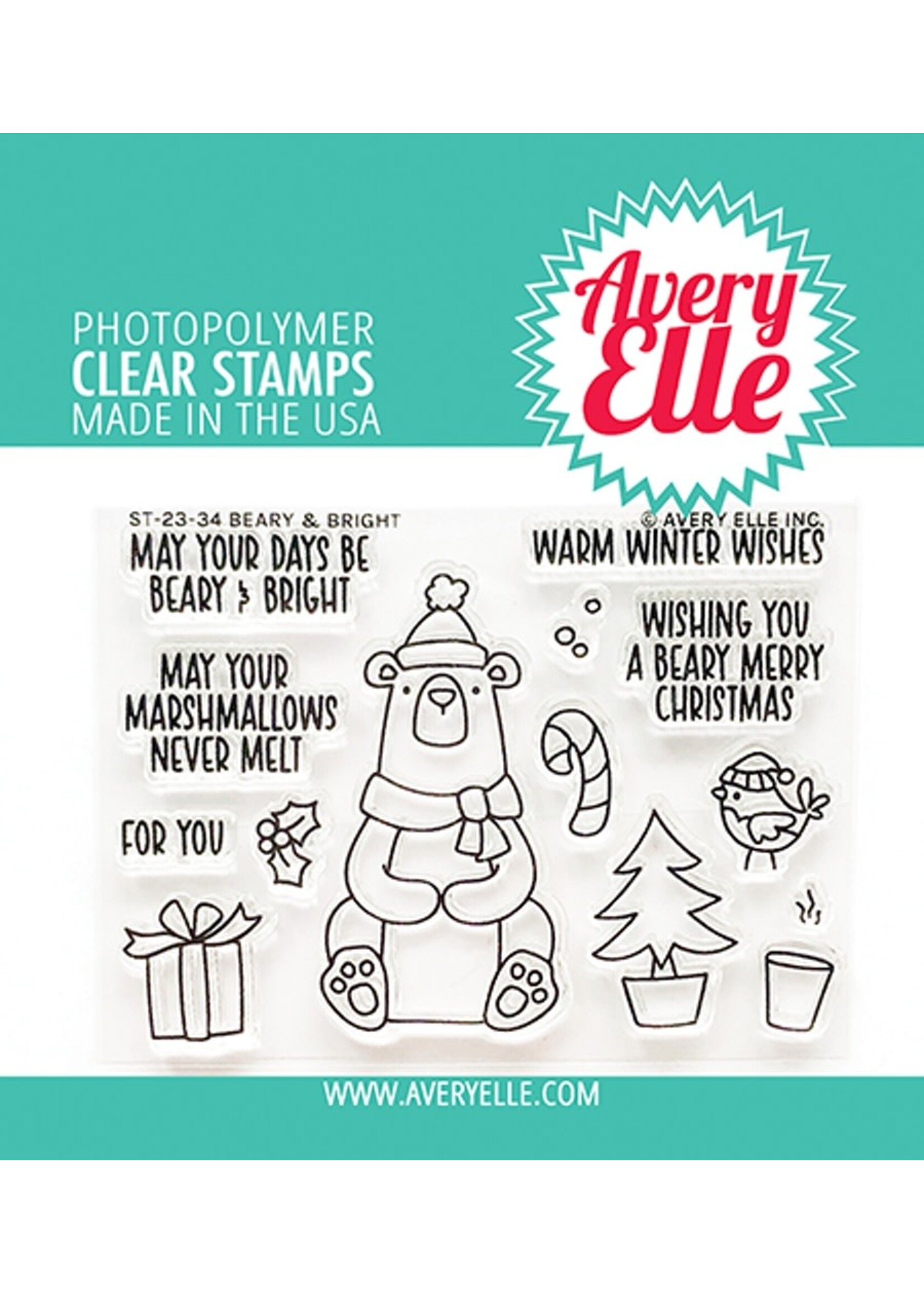 avery elle Beary & Bright Stamp