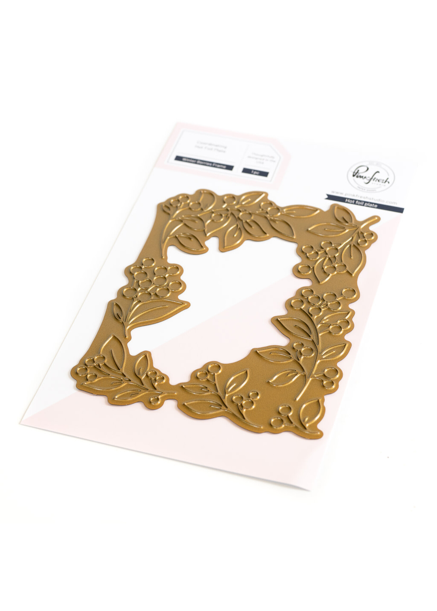 PinkFresh Studios Winter Berries Frame Hot Foil Plate